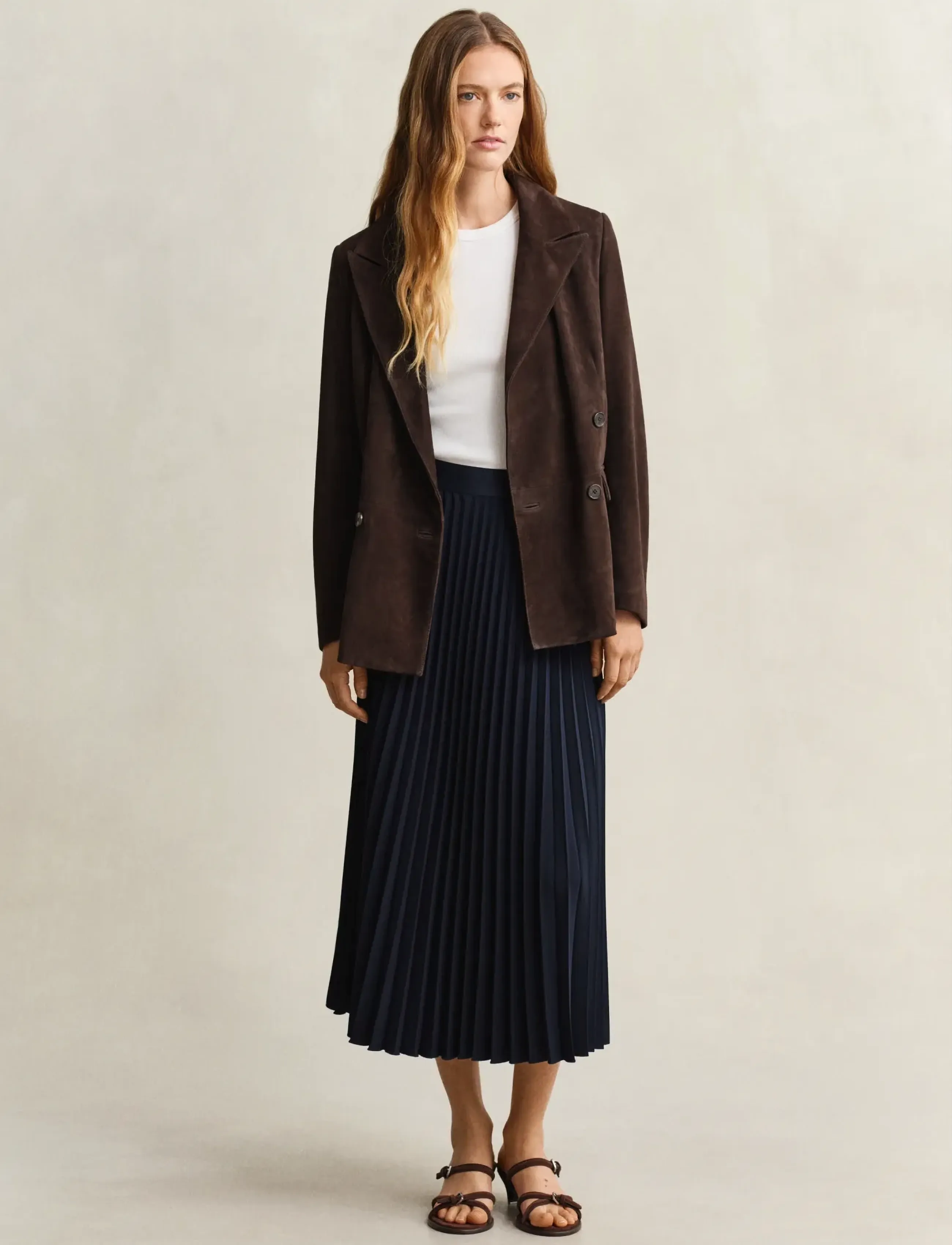 Gant - Pleated Midi Skirt - jupes plissées - evening blue - 5