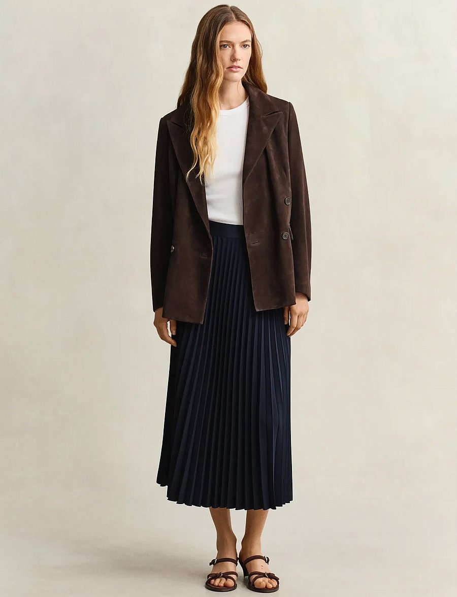 Gant - Pleated Midi Skirt - faltenröcke - evening blue - 5