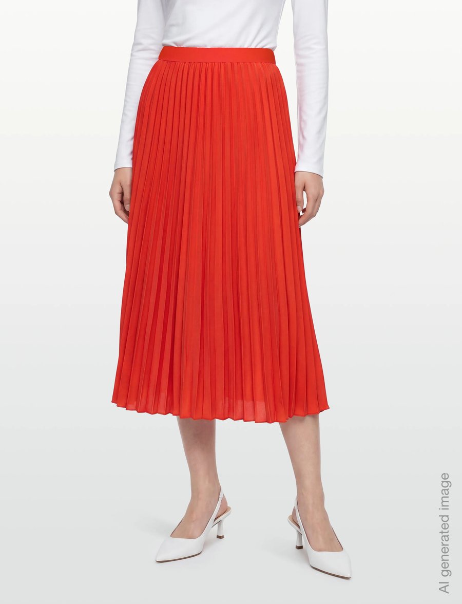Gant - Pleated Midi Skirt - pleated skirts - perfect red - 3