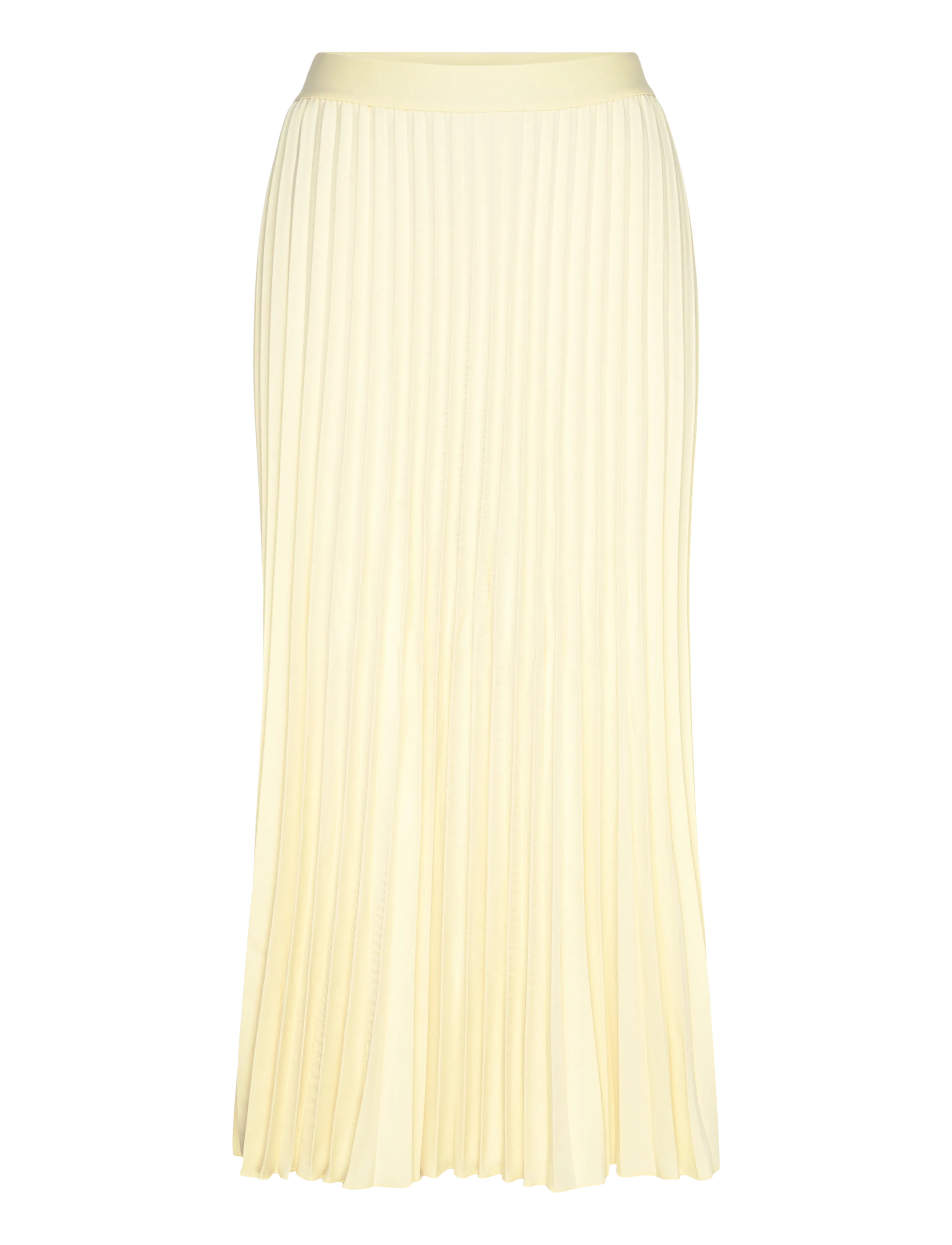 PLEATED MIDI SKIRT - VANILLA YELLOW