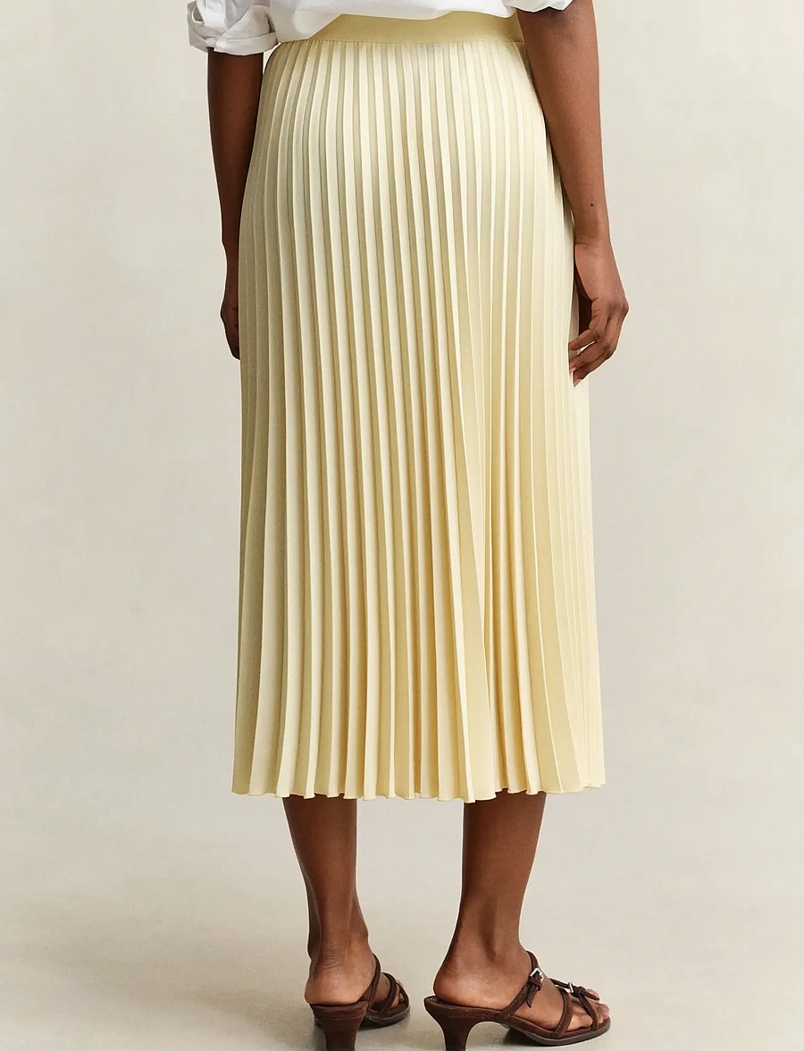 Gant - Pleated Midi Skirt - plisserade kjolar - vanilla yellow - 3