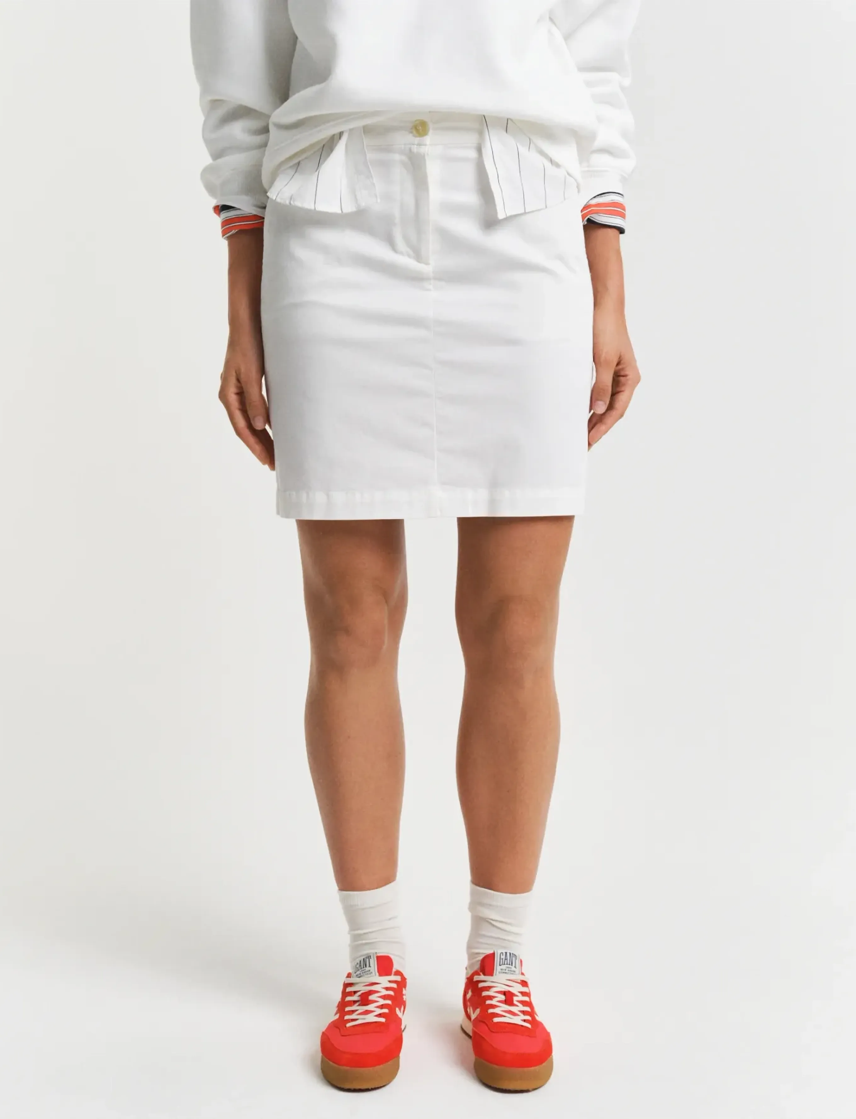 GANT CHINO SKIRT - Röcke - EGGSHELL / white