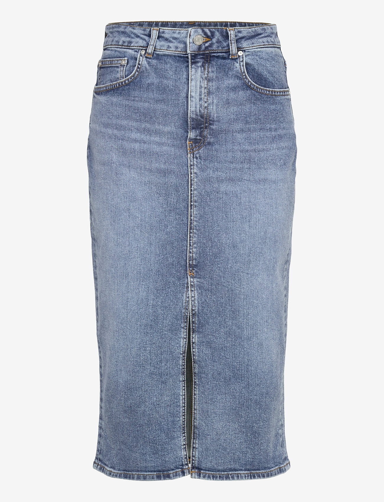 Gant - MIDI DENIM SKIRT - džinsiniai sijonai - mid blue broken in - 1