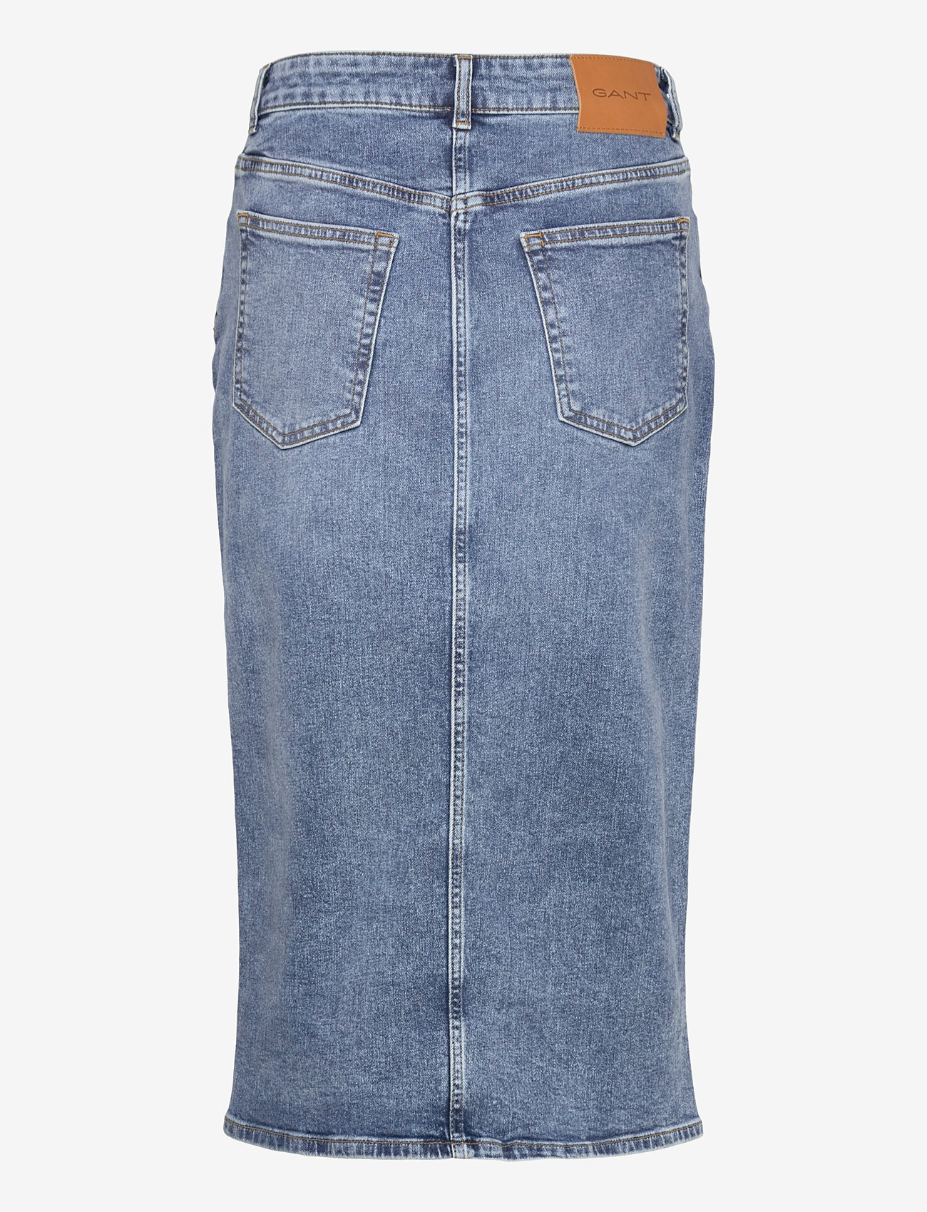 Gant - MIDI DENIM SKIRT - džinsiniai sijonai - mid blue broken in - 2