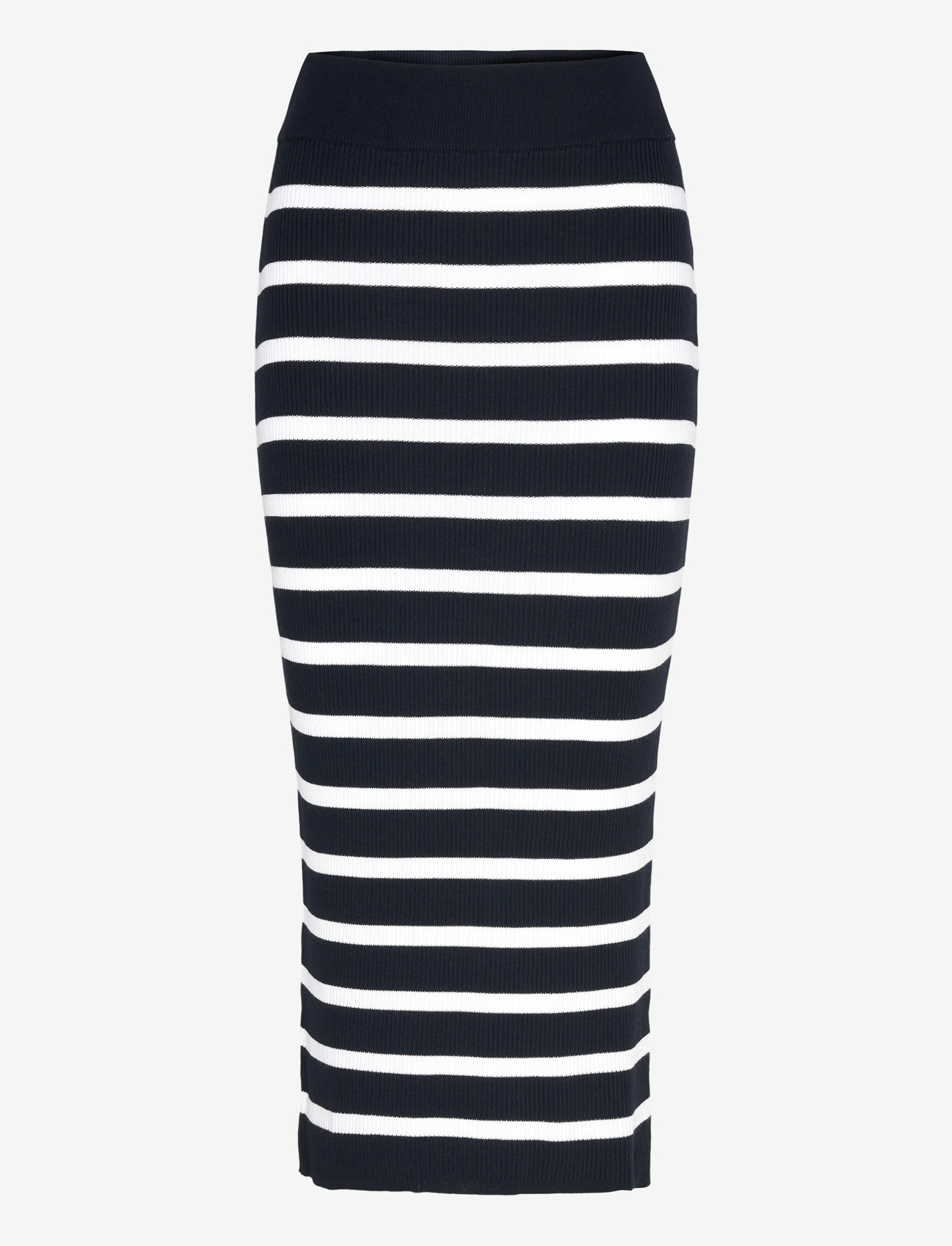 GANT - STRIPED THIN KNIT SKIRT - strickröcke - evening blue - 1