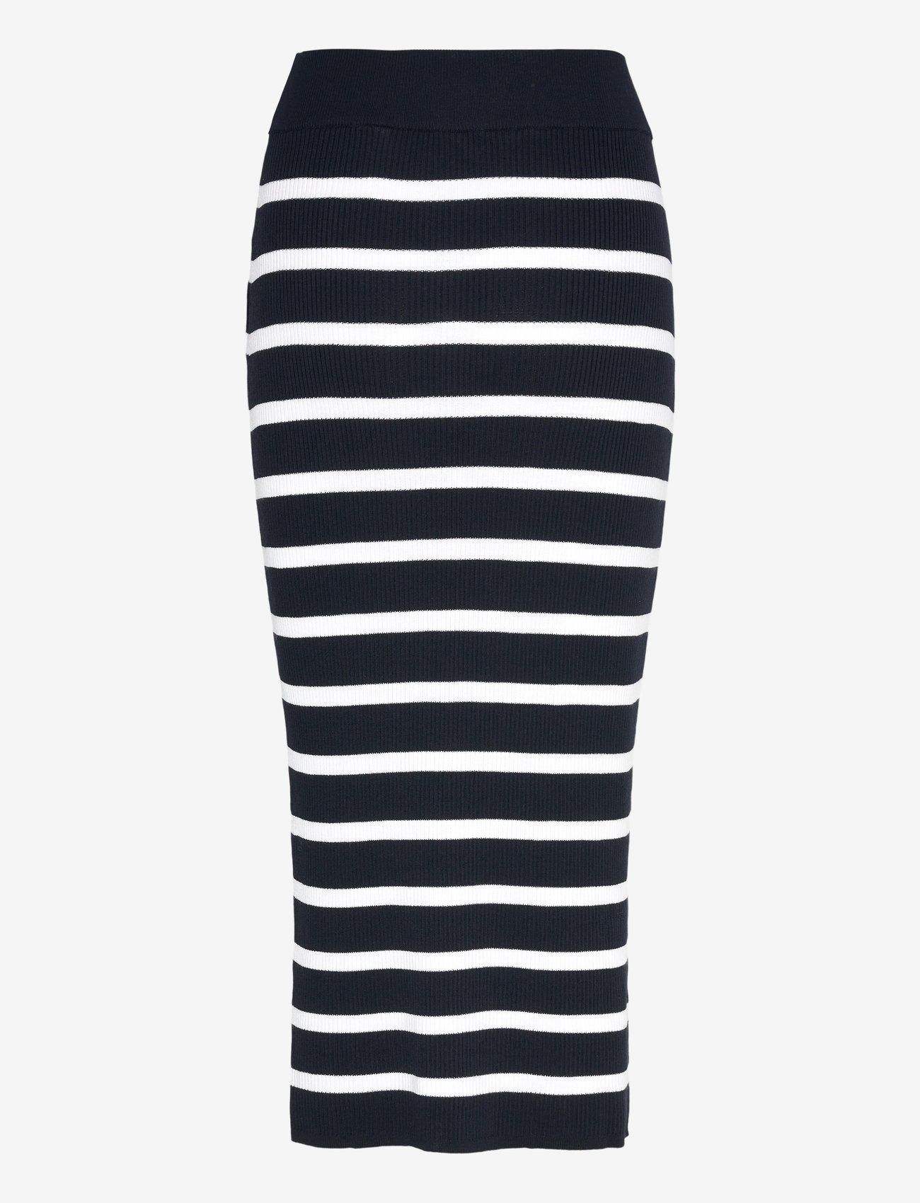 GANT - STRIPED THIN KNIT SKIRT - strickröcke - evening blue - 2
