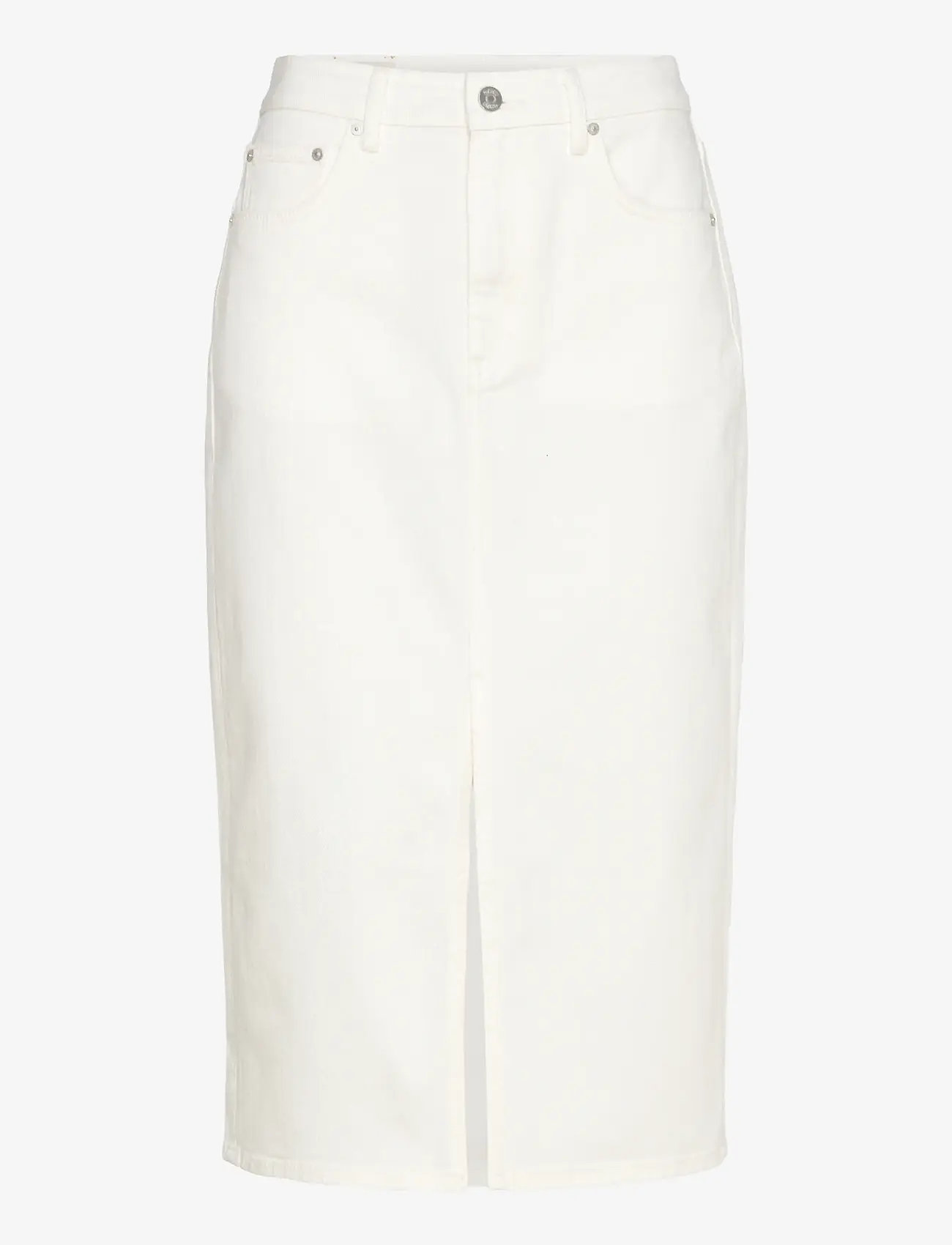 GANT - MIDI WHITE DENIM SKIRT - jeanskjolar - eggshell - 1