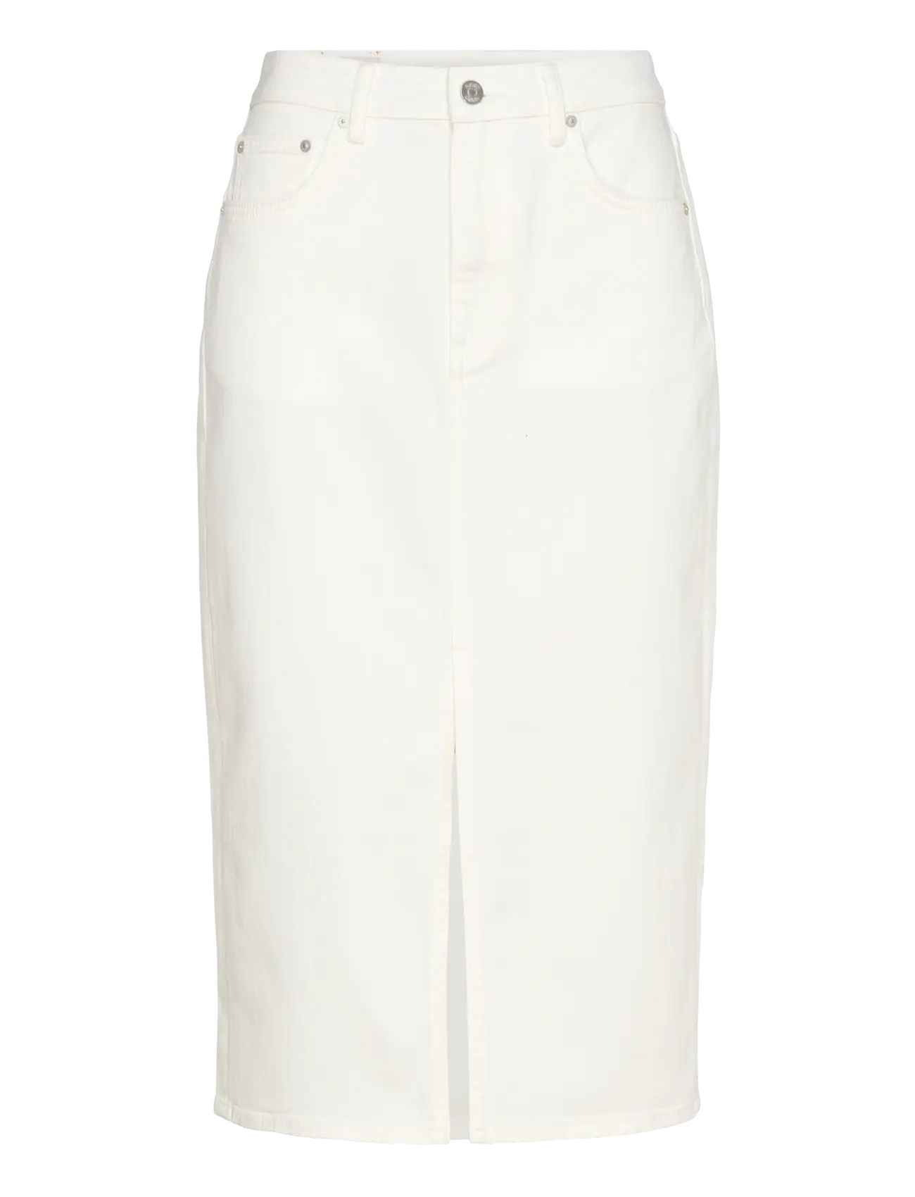 Gant MIDI WHITE DENIM SKIRT - Seelikud - EGGSHELL / cream