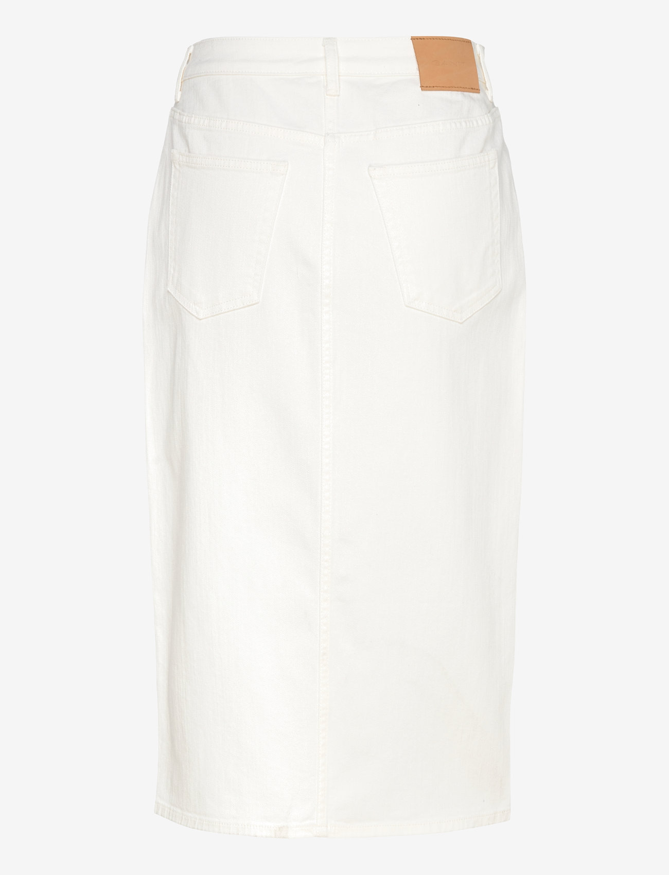 GANT - MIDI WHITE DENIM SKIRT - jeanskjolar - eggshell - 2