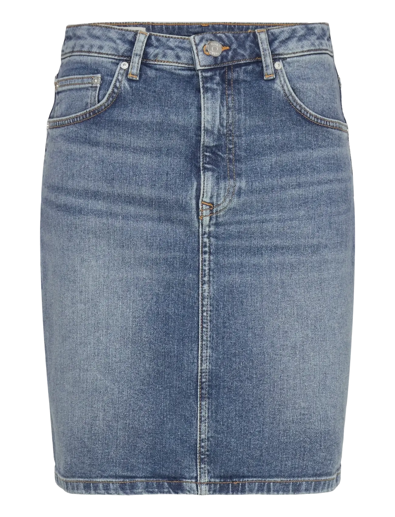 Gant SHORT DENIM SKIRT - Seelikud - MID BLUE BROKEN IN / blue