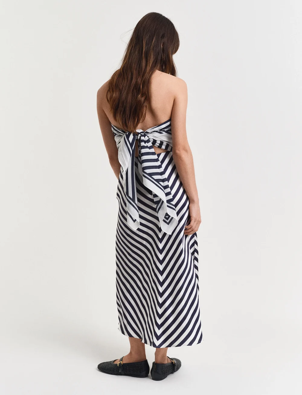 GANT - CHEVRON STRIPED SKIRT - midi-röcke - evening blue - 3