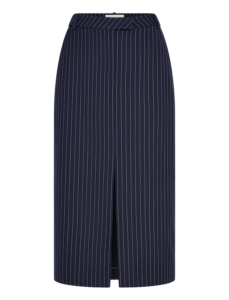 GANT - PINSTRIPE MIDI SKIRT - midi kjolar - evening blue - 1