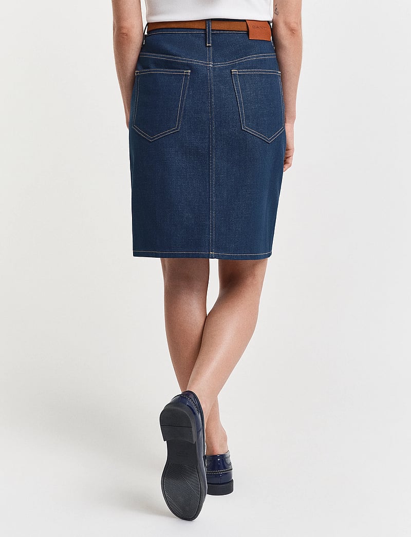 GANT - DENIM SKIRT - denimnederdele - mid blue - 3