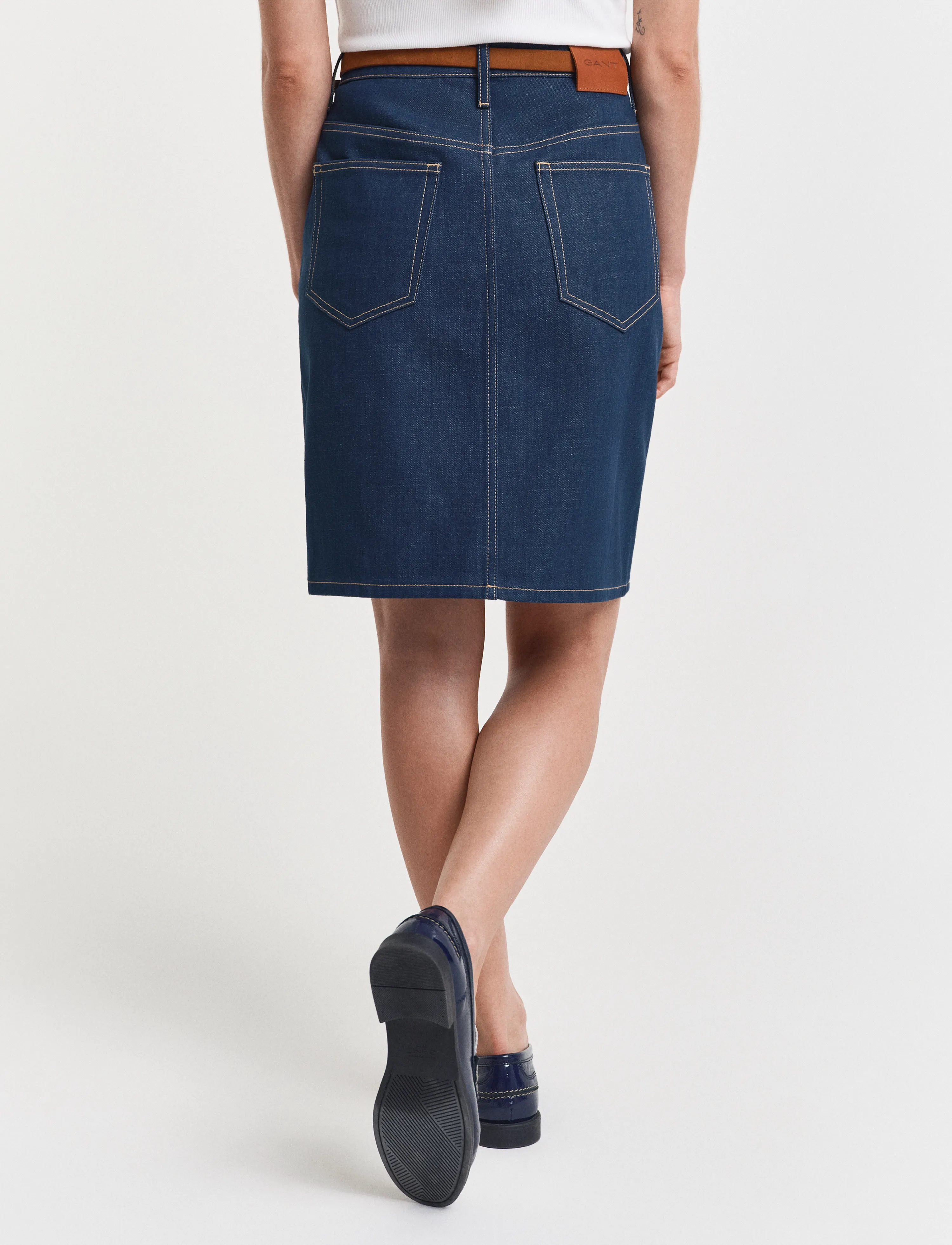 Gant - DENIM SKIRT - jeanskjolar - mid blue - 3
