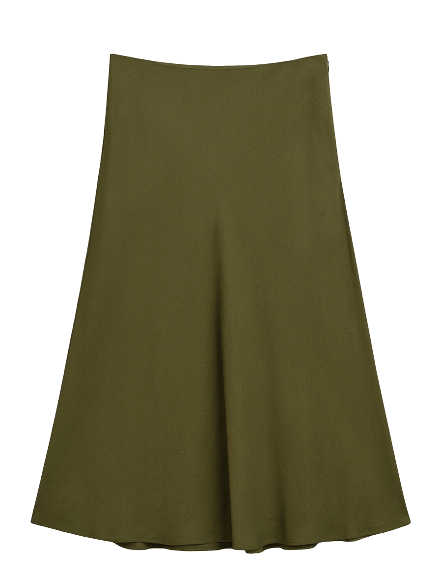Gant - FLUID MIDI SKIRT - midi-röcke - moss green - 1