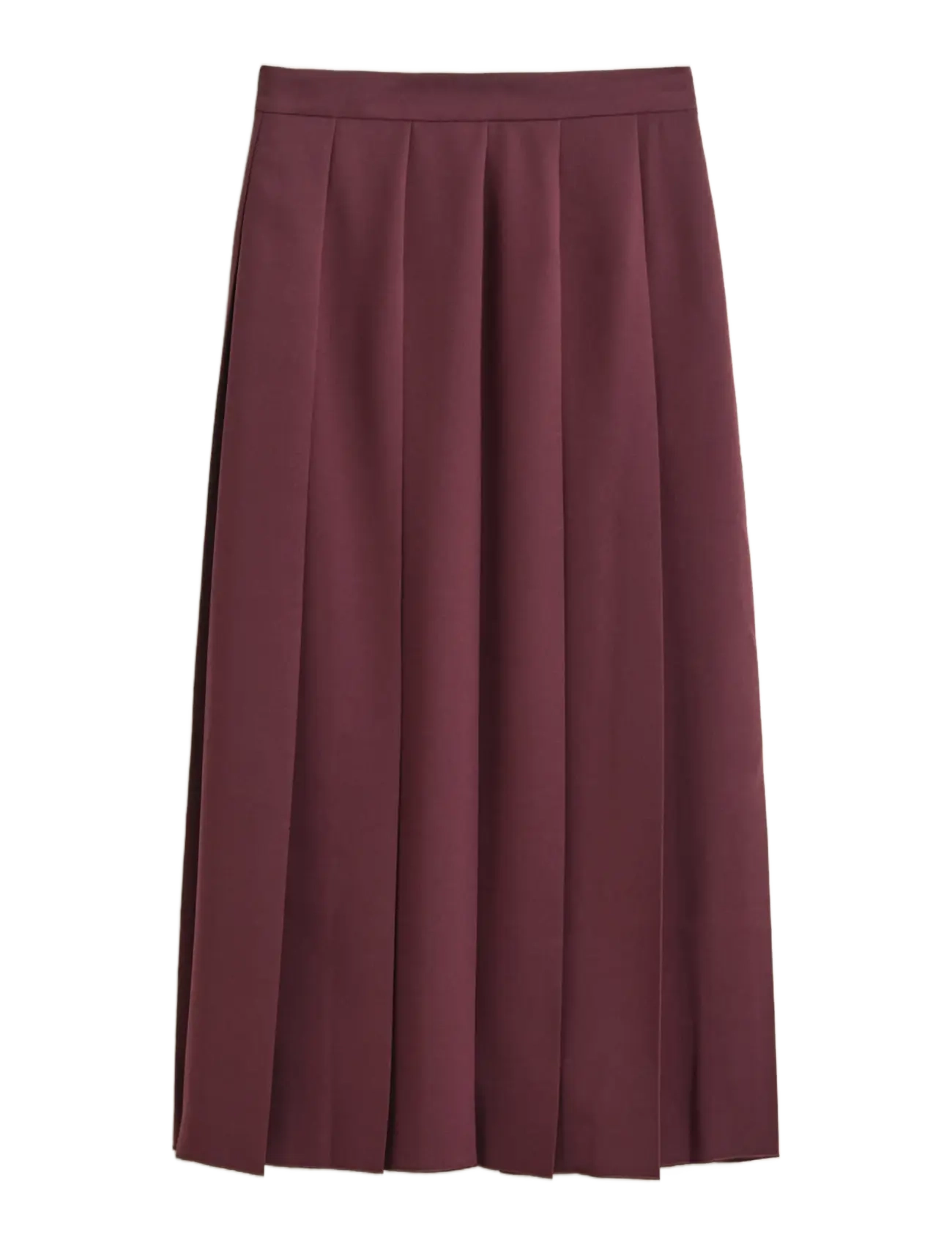 Gant WIDE PLEATED MIDI SKIRT - Skirts - DARKENED WINE / burgundy