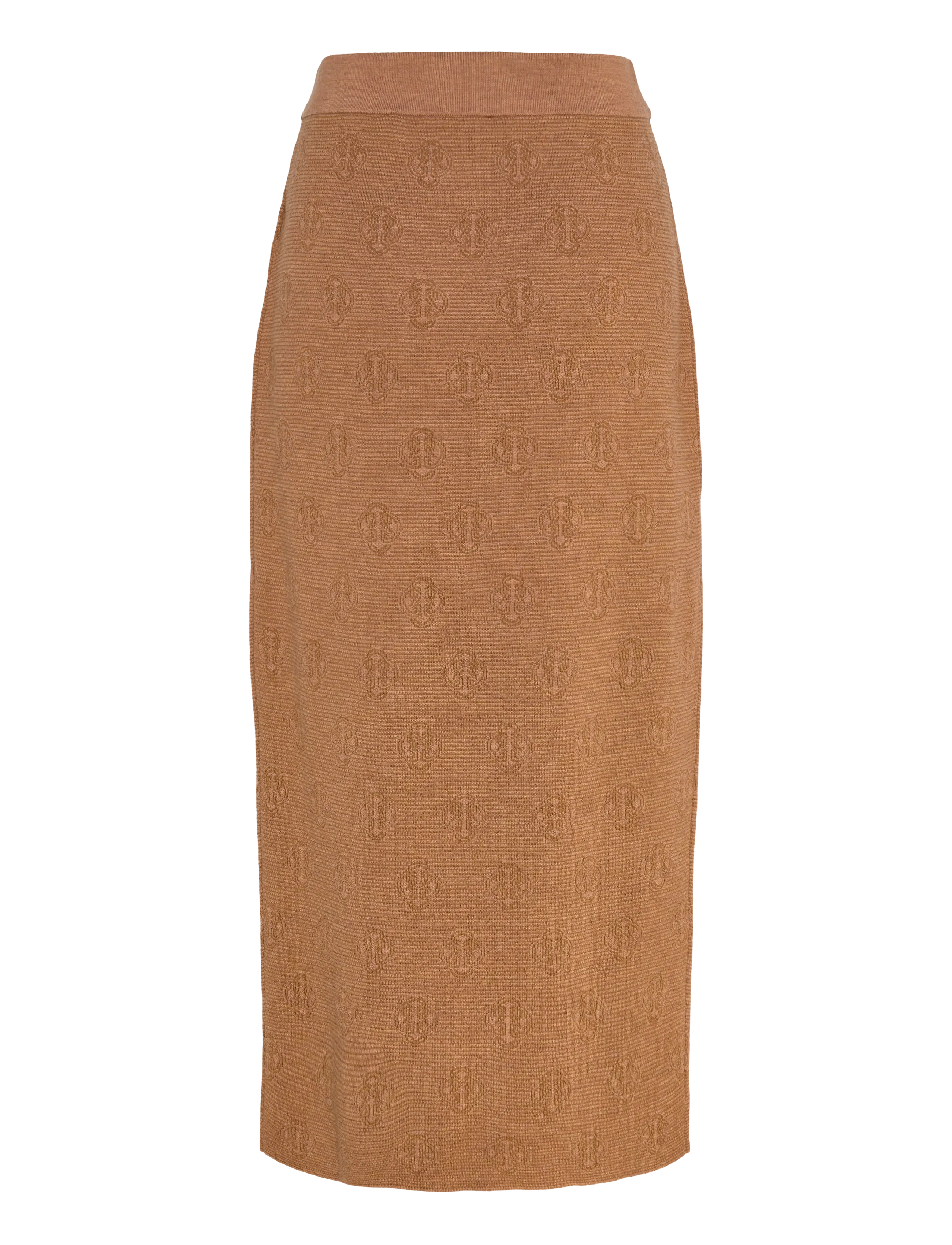 Gant - MONOGRAM KNIT SKIRT - midi skirts - whiskey brown - 1