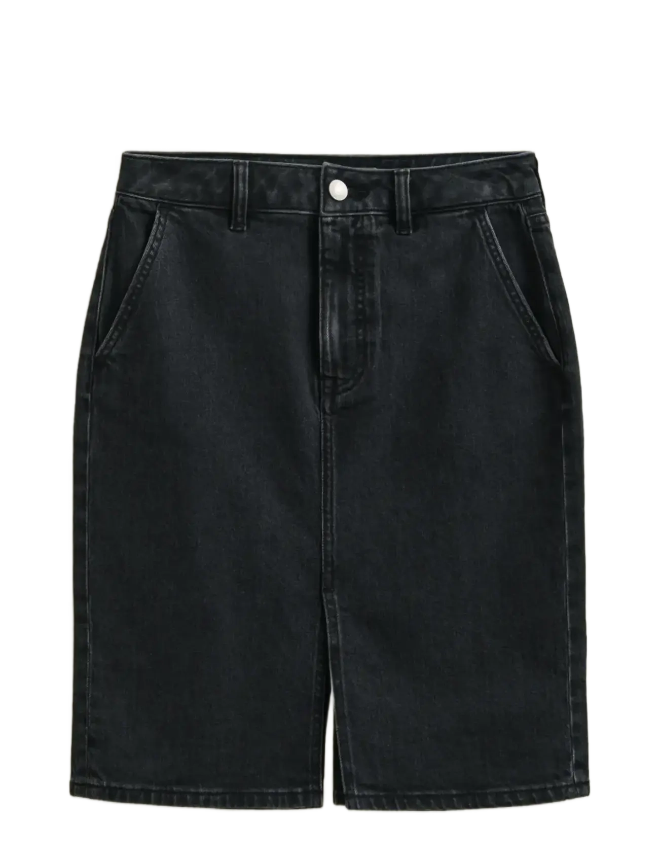 GANT DENIM PENCIL SKIRT - Sijonai - BLACK WORN IN / black