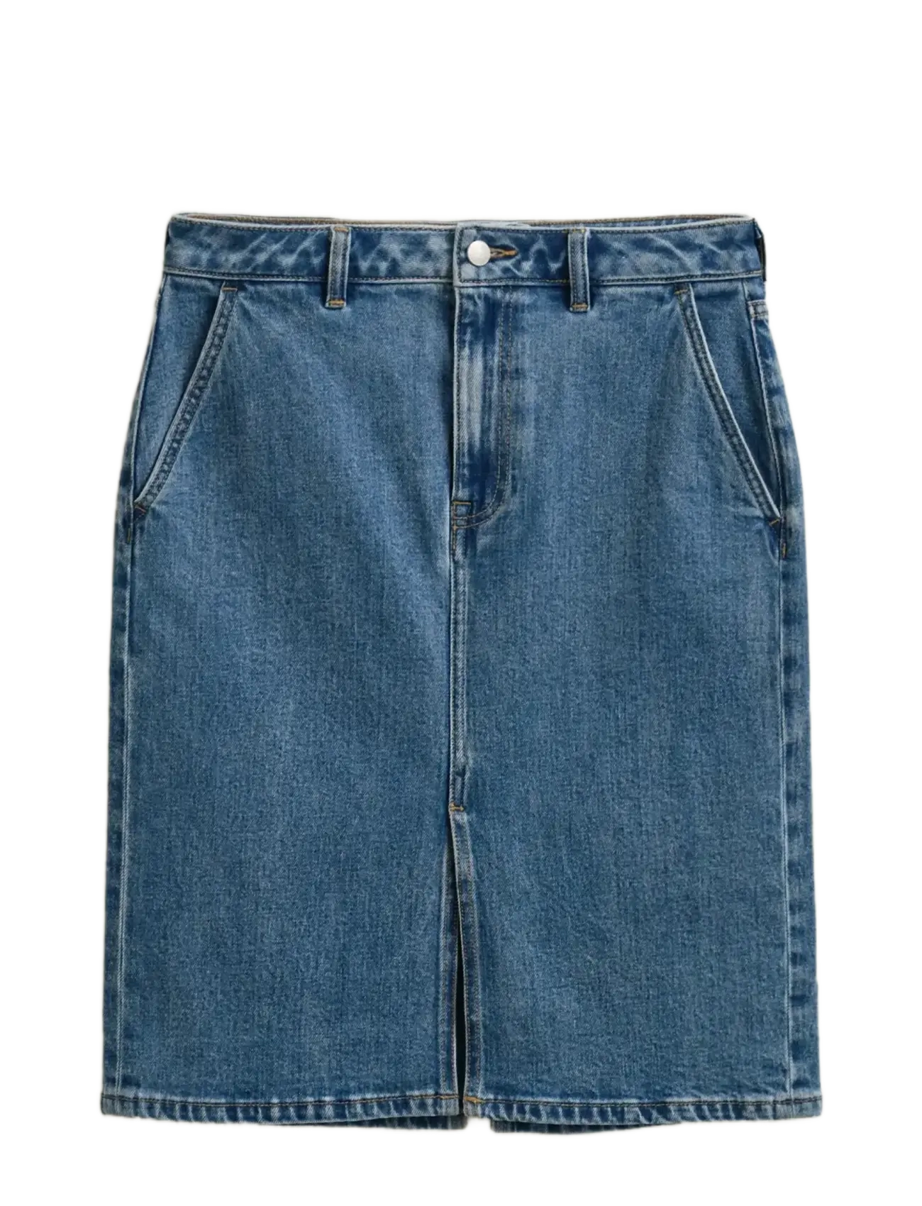 GANT DENIM PENCIL SKIRT - Röcke - MID BLUE / blue