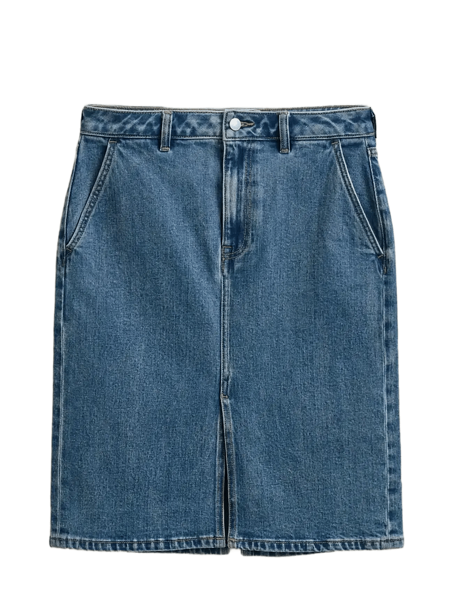 Gant - DENIM PENCIL SKIRT - denimnederdele - mid blue - 1