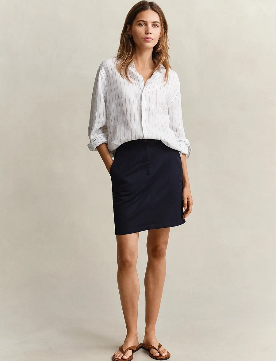 Gant - CHINO SKIRT - short skirts - evening blue - 0