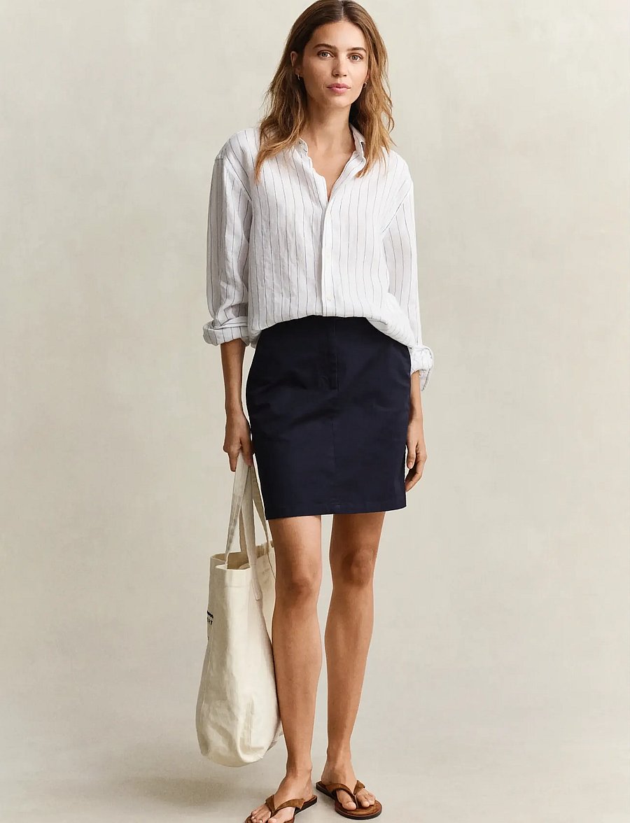 Gant - CHINO SKIRT - short skirts - evening blue - 4