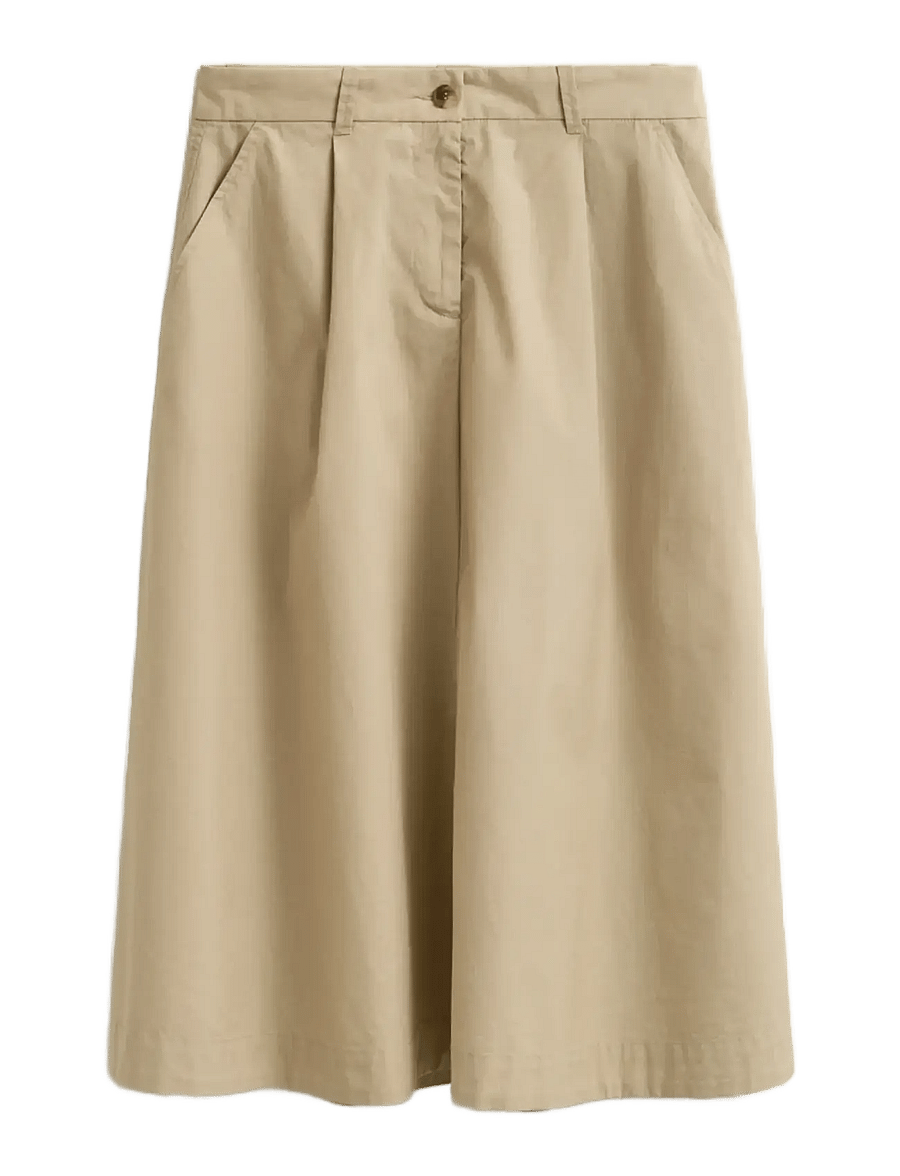 Gant - LIGHTWEIGHT PLEATED CHINO SKIRT - culottes - oat beige - 1