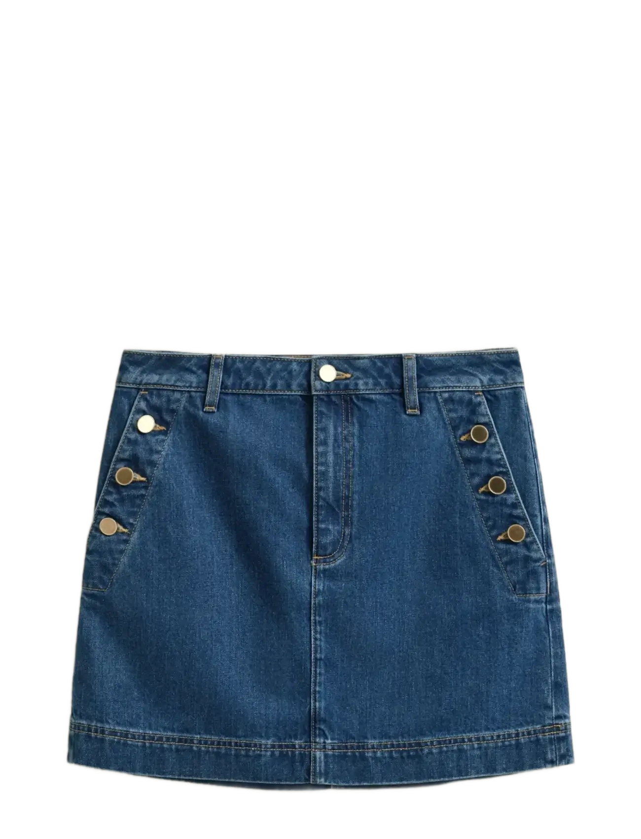 GANT DENIM NAUTICAL MINI SKIRT - Kläder - MID BLUE / blue