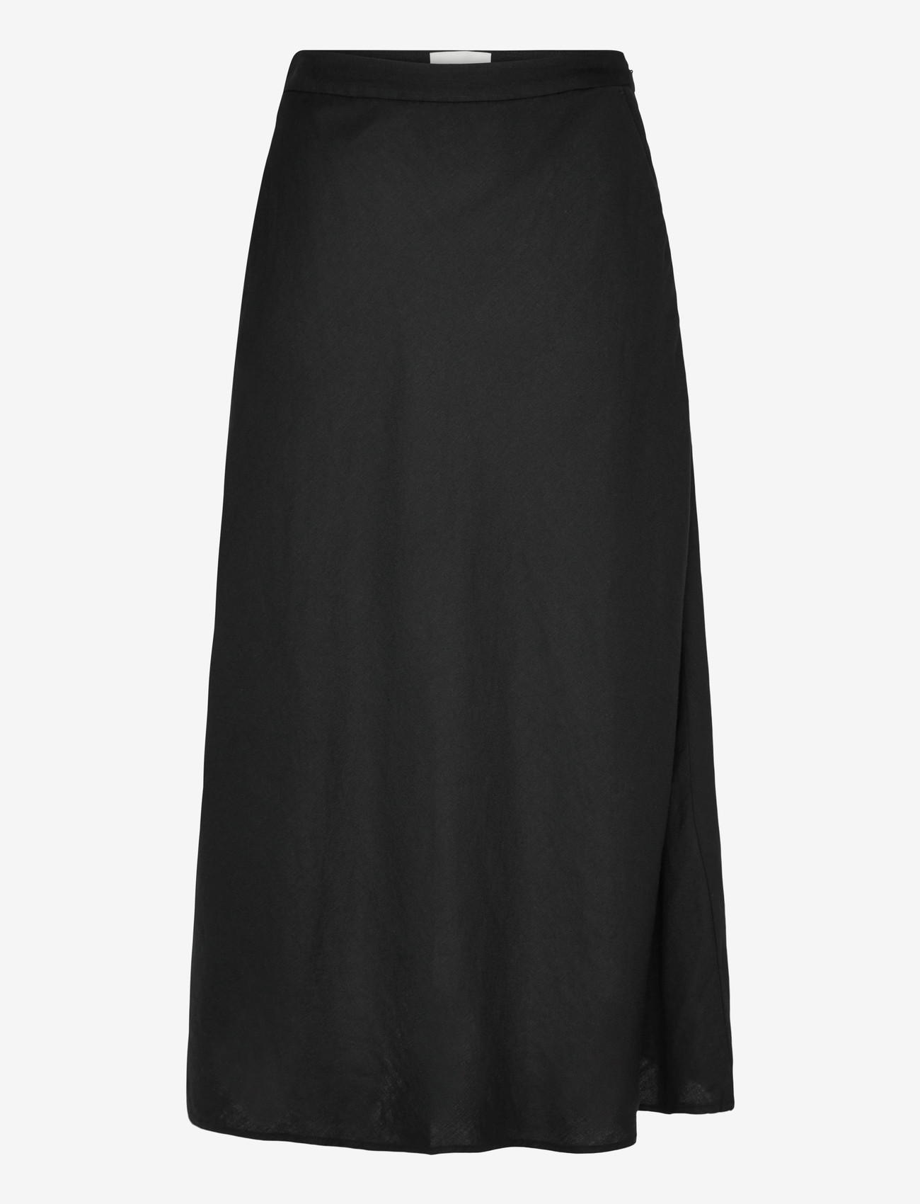 Gant - FLARED LINEN BLEND SKIRT - midiseelikud - black - 0