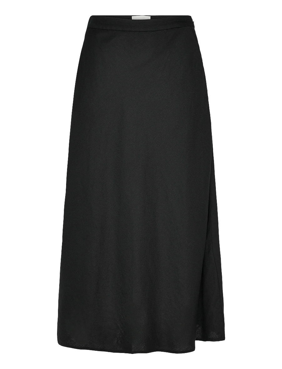 Gant - FLARED LINEN BLEND SKIRT - midi-röcke - black - 0