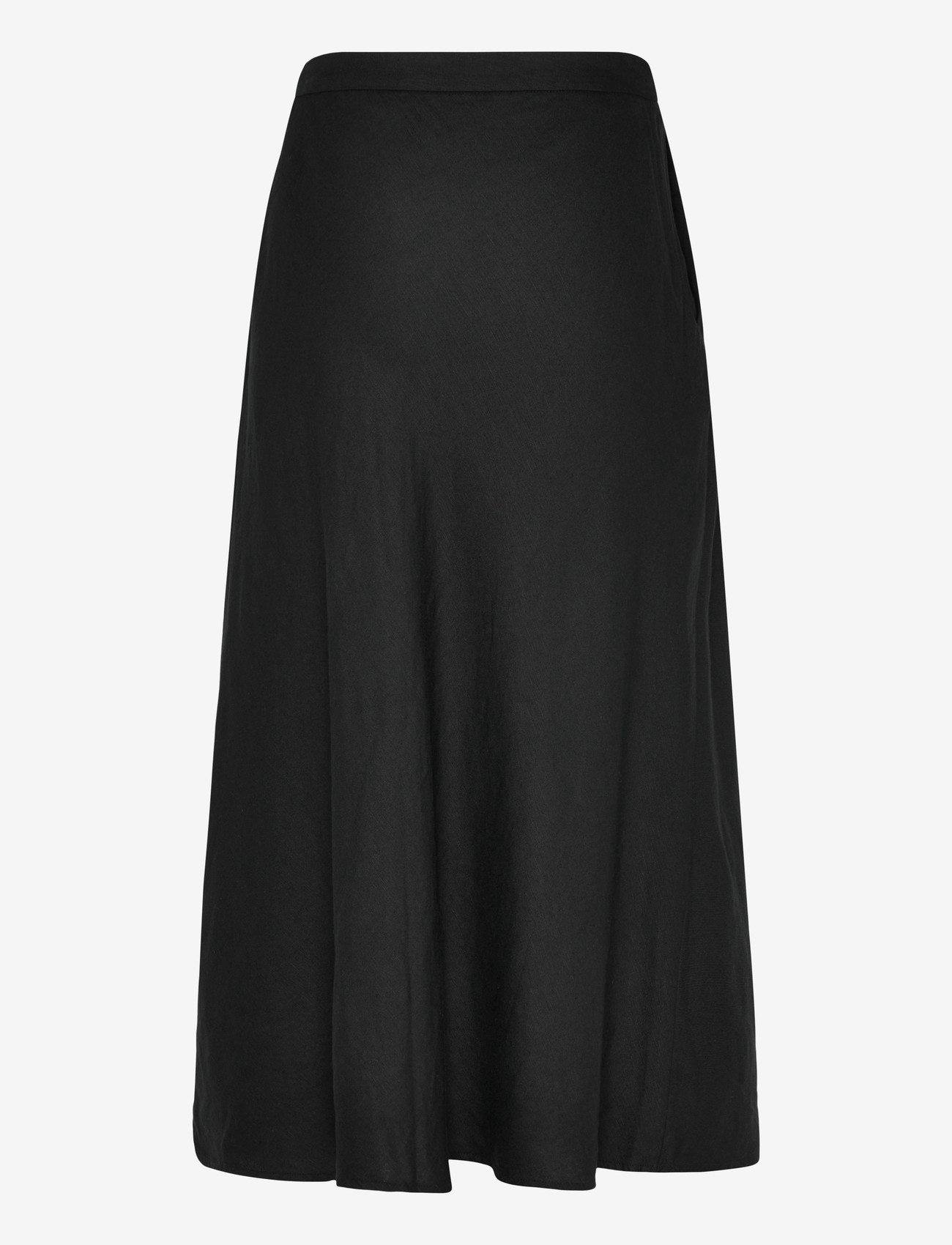 Gant - FLARED LINEN BLEND SKIRT - midiseelikud - black - 1
