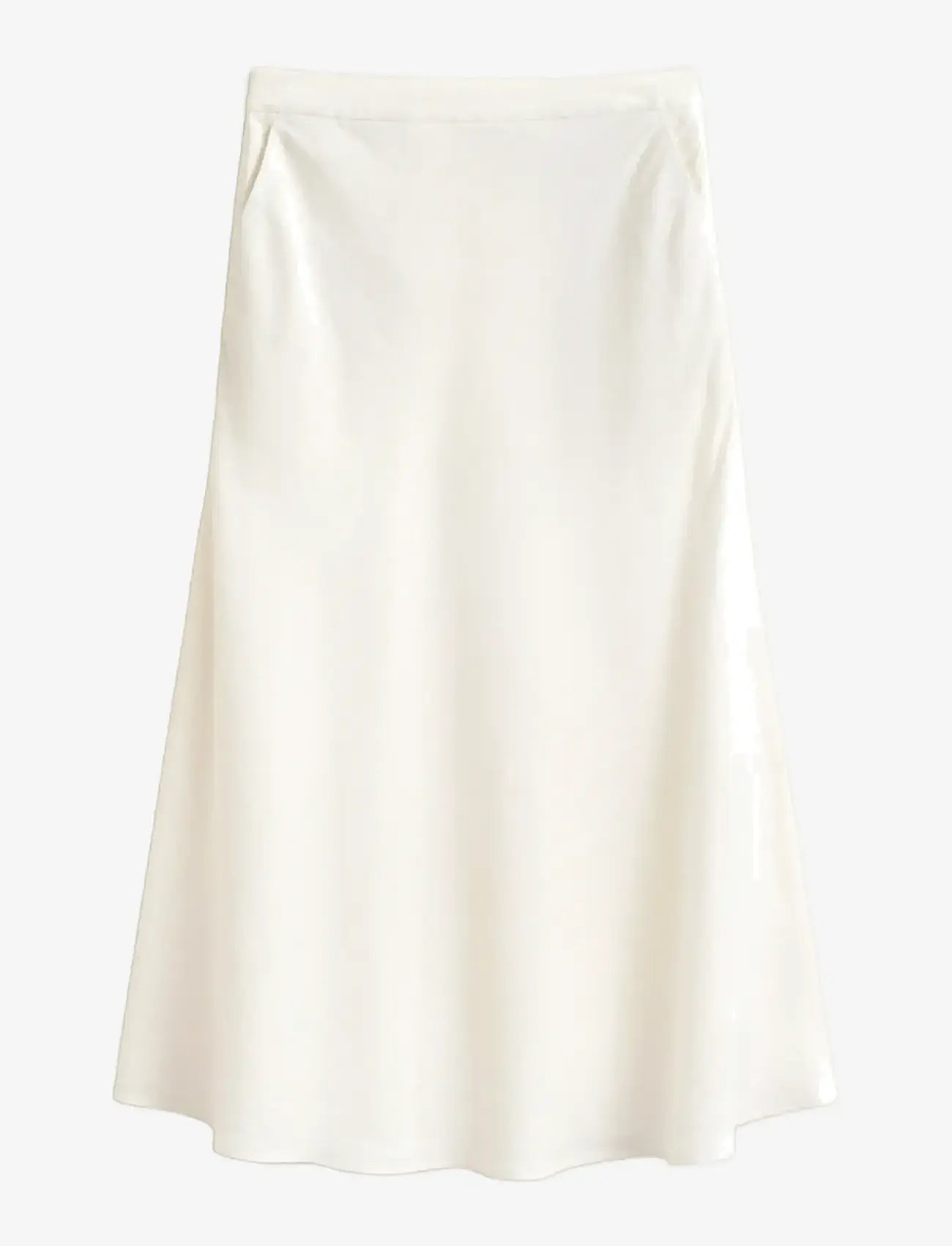 GANT - FLARED LINEN BLEND SKIRT - midi skirts - eggshell - 1