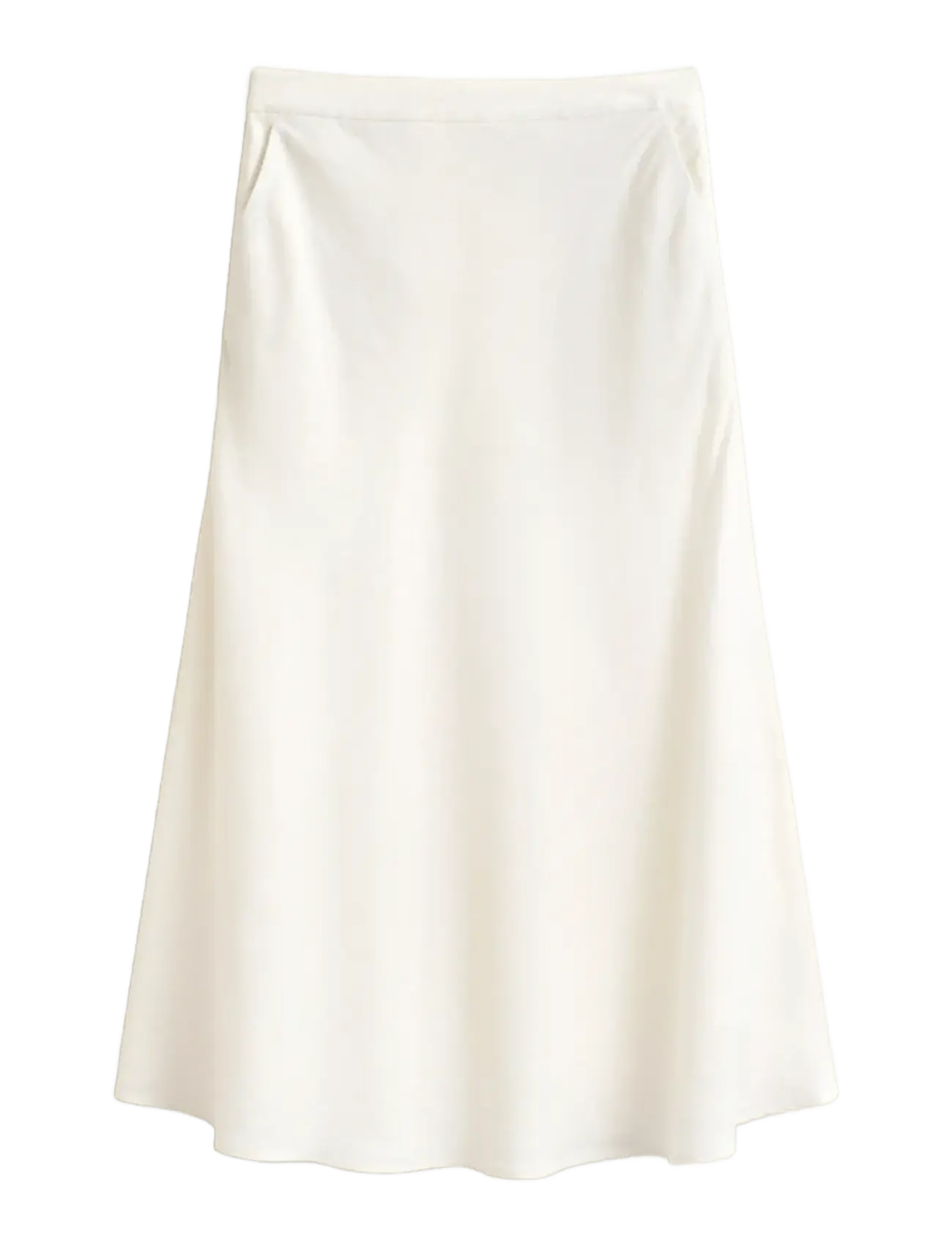 GANT FLARED LINEN BLEND SKIRT - Riided - EGGSHELL / cream