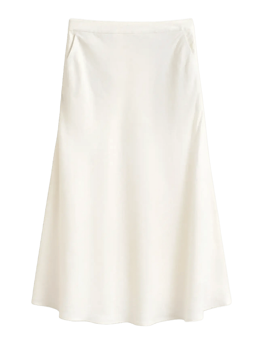 Gant - FLARED LINEN BLEND SKIRT - midi-röcke - eggshell - 1