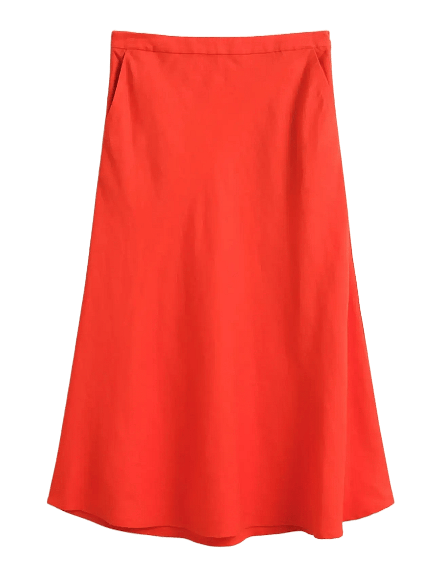 Gant - FLARED LINEN BLEND SKIRT - midi kjolar - perfect red - 1