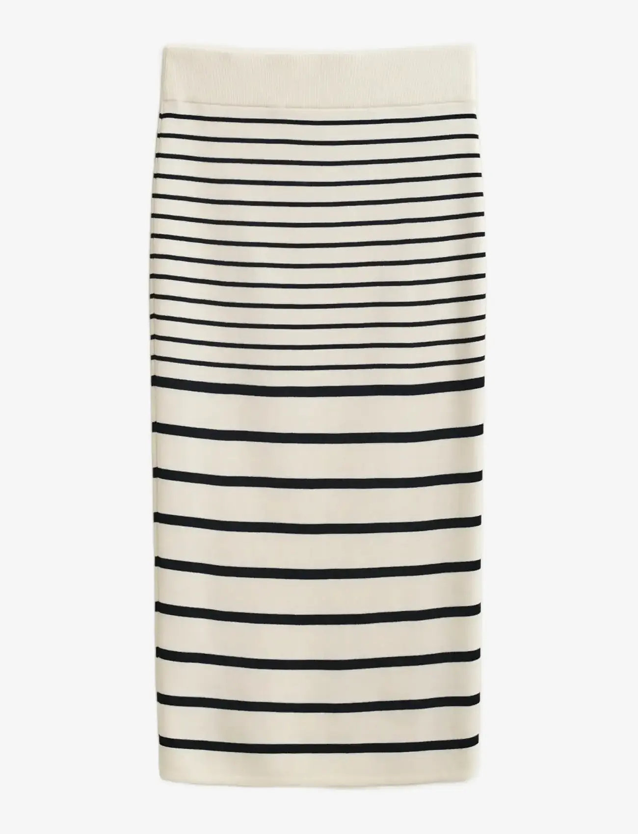GANT - STRIPED PENCIL KNIT SKIRT - gebreide rokken - eggshell - 1