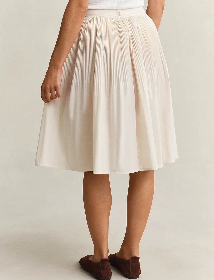 Gant - CTN PLEATED SKIRT - faltenröcke - creamed white - 2