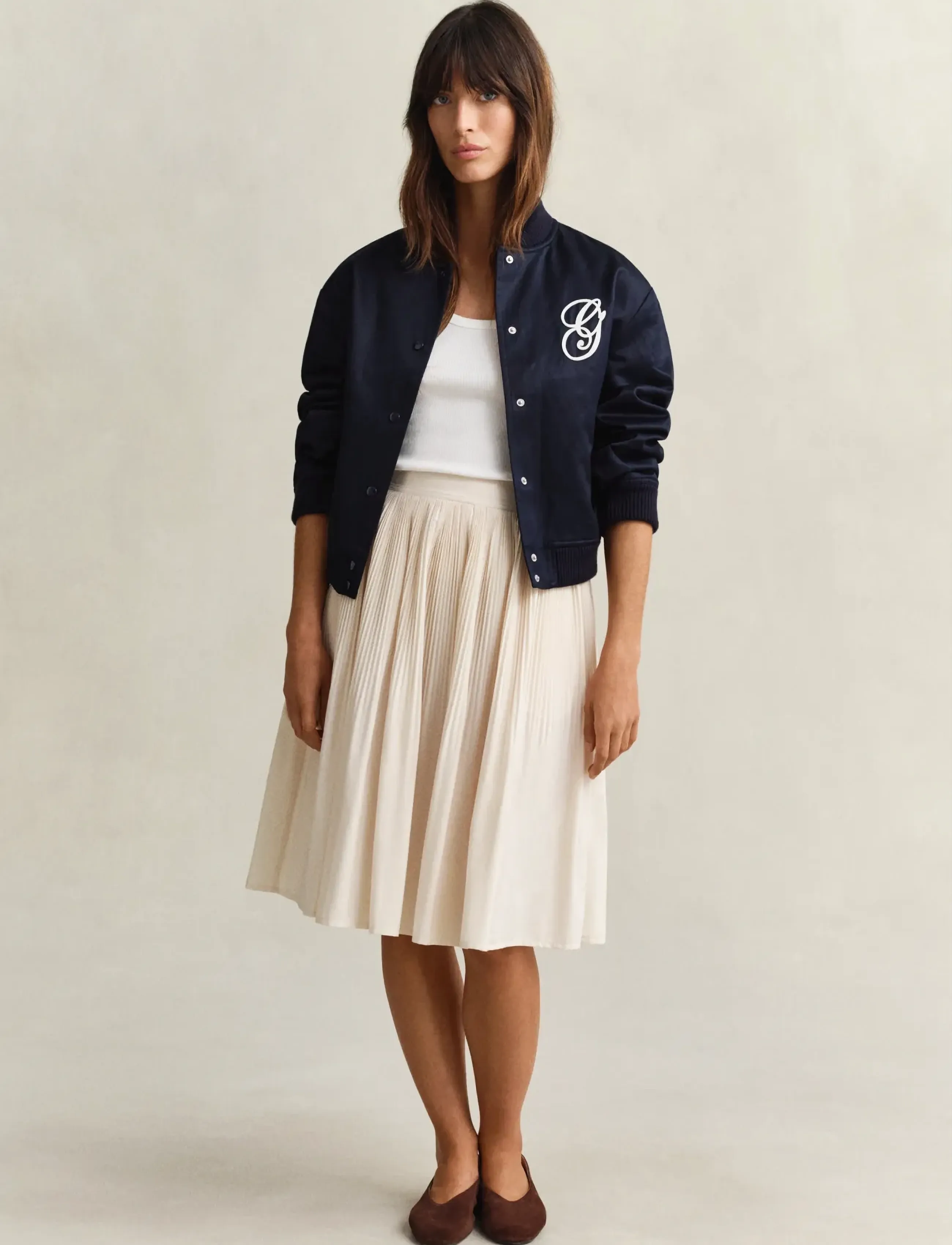 Gant - CTN PLEATED SKIRT - plisserede nederdele - creamed white - 4