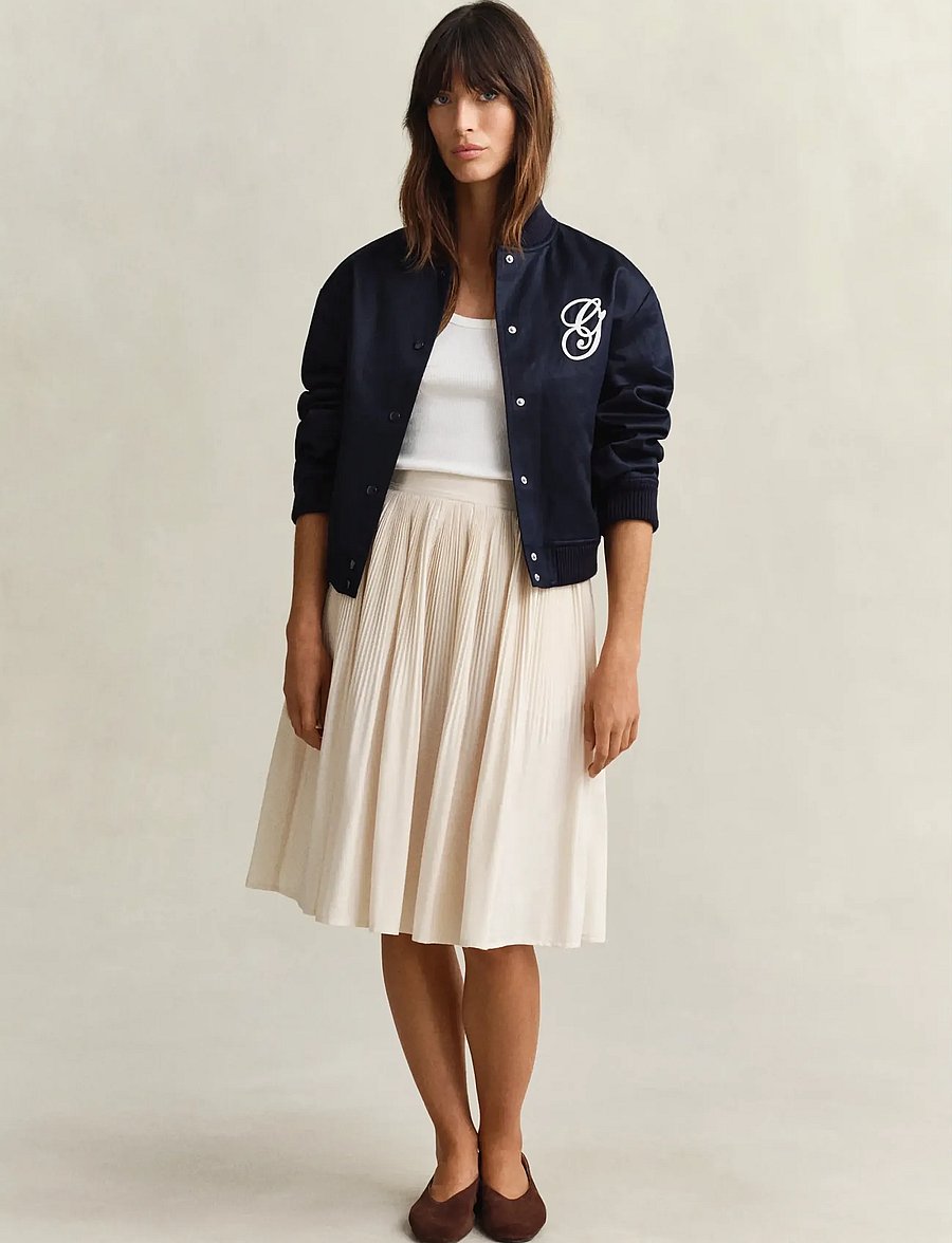 Gant - CTN PLEATED SKIRT - faltenröcke - creamed white - 4