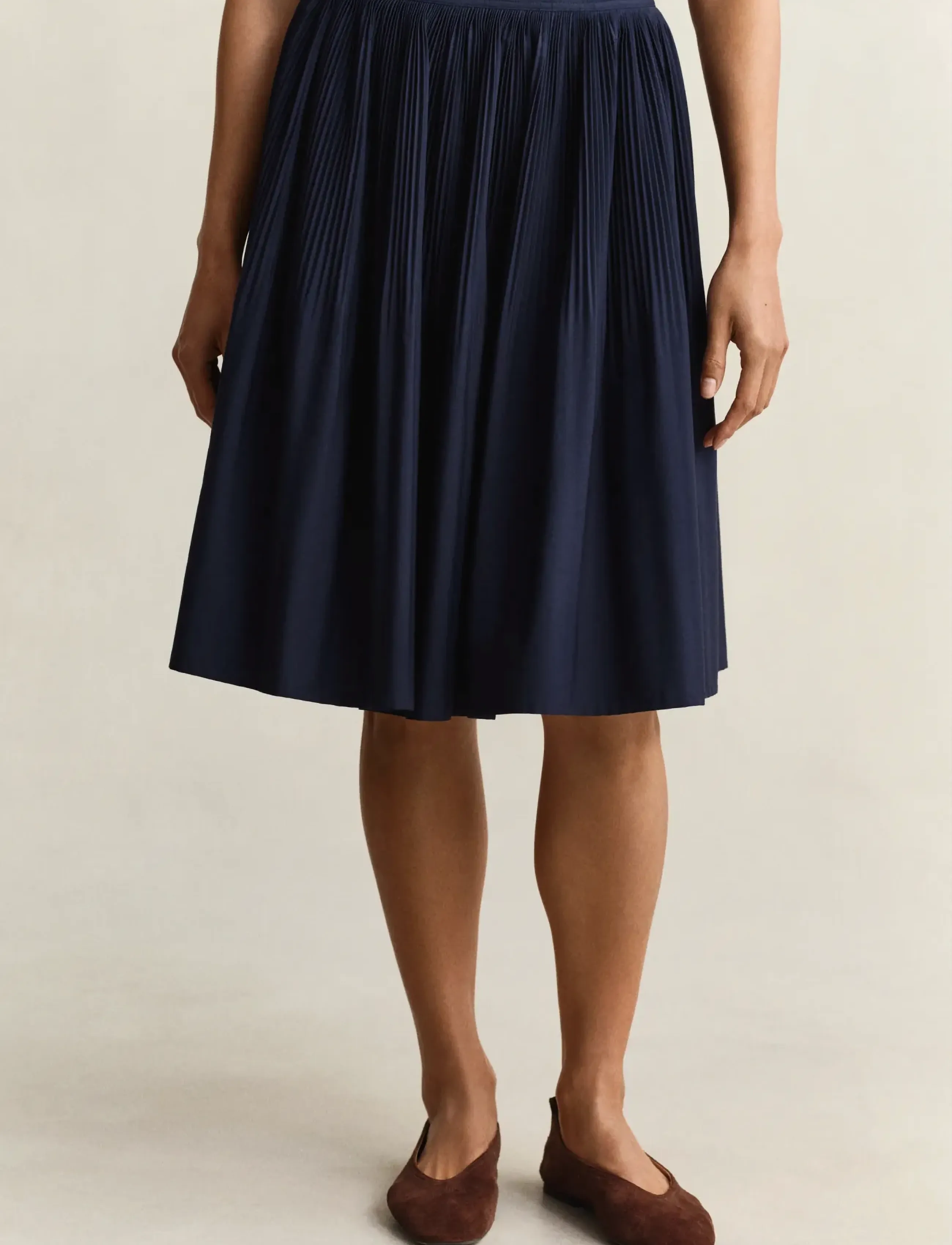 Gant - CTN PLEATED SKIRT - plisserade kjolar - evening blue - 3