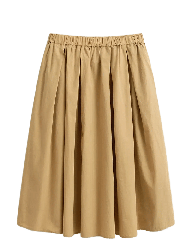 Gant - POPLIN PULL ON MIDI SKIRT - faltenröcke - warm beige - 1
