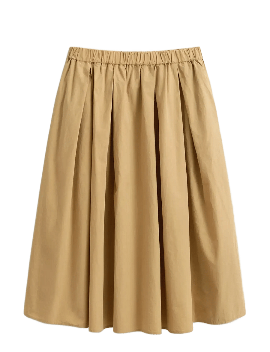 Gant - POPLIN PULL ON MIDI SKIRT - faltenröcke - warm beige - 1