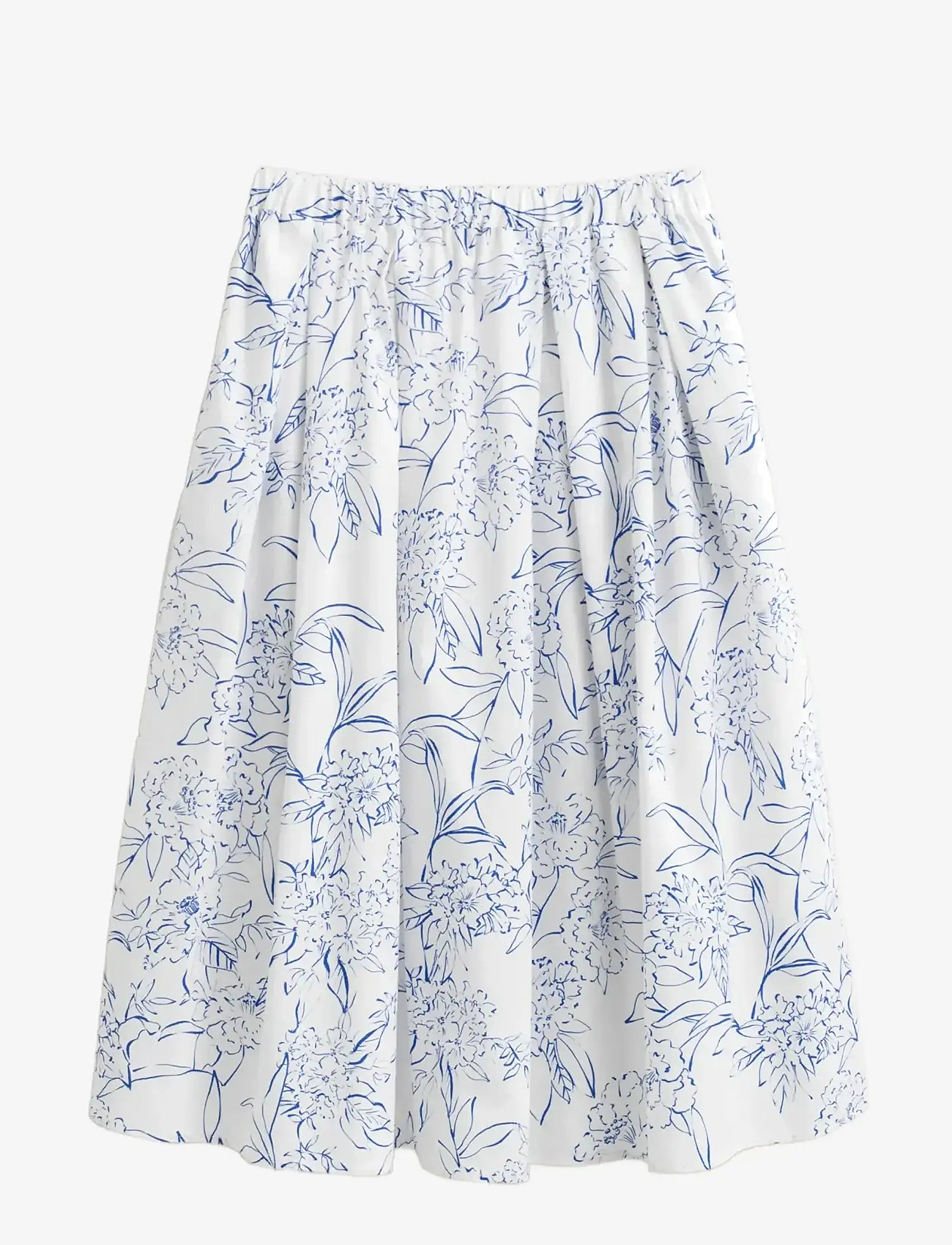GANT - FLORAL PRINT PULL ON SKIRT - midiseelikud - white - 1