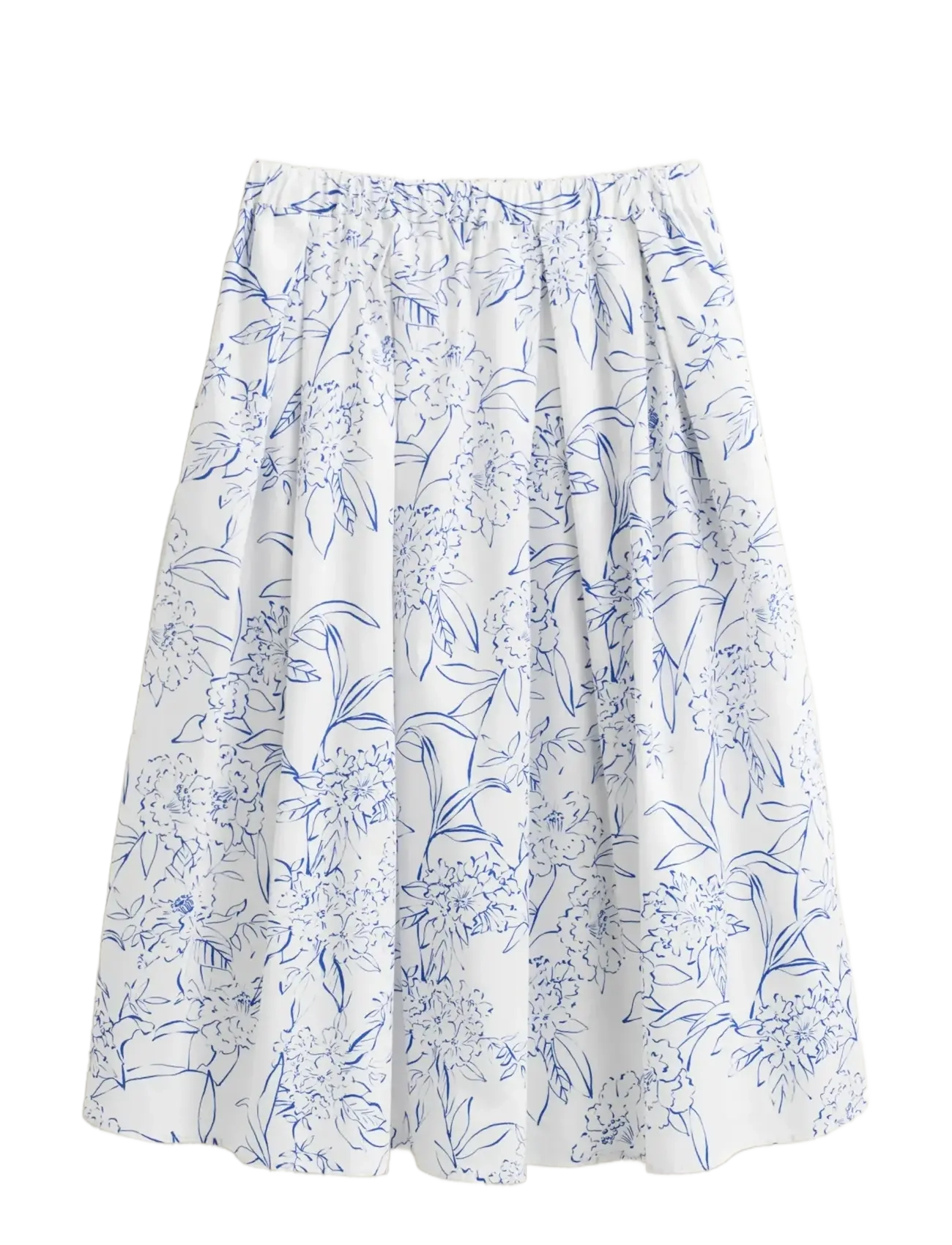 GANT FLORAL PRINT PULL ON SKIRT - Officewear - WHITE / white