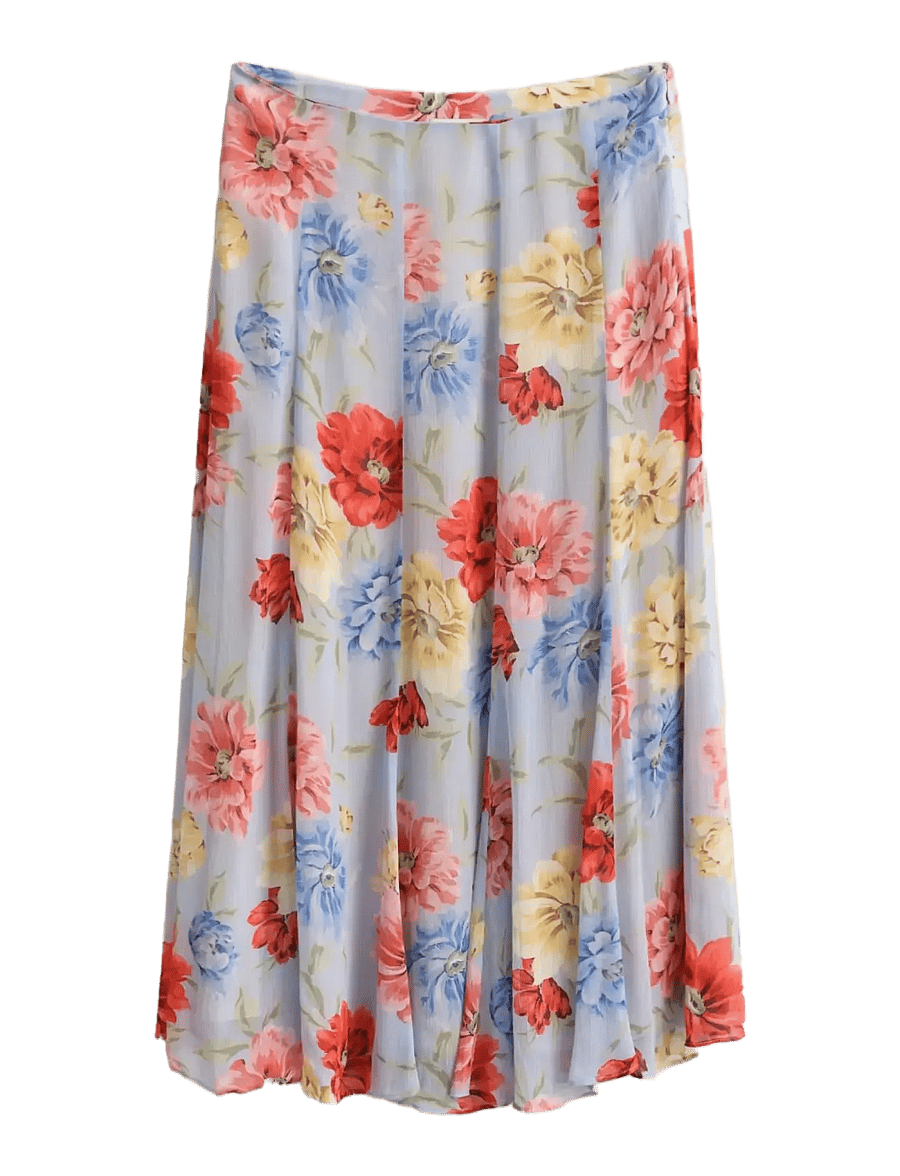 Gant - FLORAL PRINT PANEL SKIRT - midi-röcke - light blue - 1