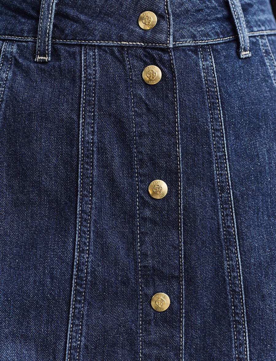 Gant - FLARED DENIM SKIRT - jeansröcke - dark blue worn in - 5