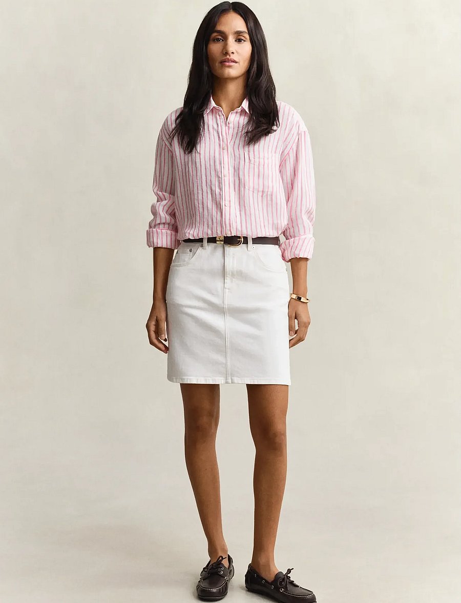Gant - DENIM SHORT SKIRT - jupes en jeans - eggshell - 0