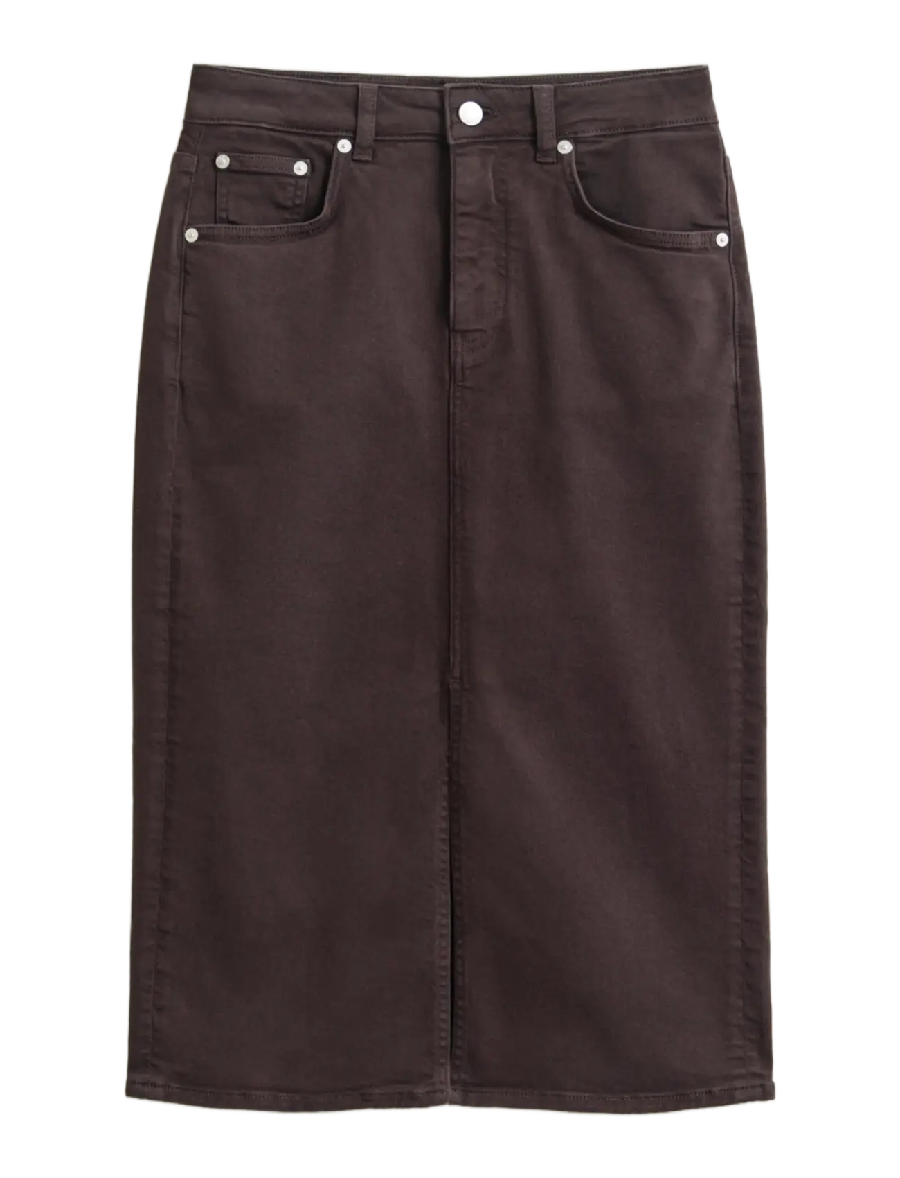Gant TWILL COLOR PENCIL SKIRT - Bleistiftröcke - DEEP BROWN / brown