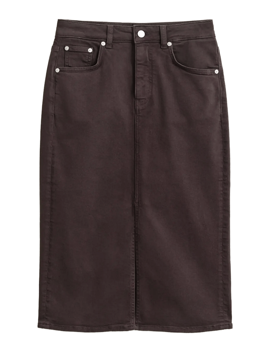 Gant - TWILL COLOR PENCIL SKIRT - pliiatsseelikud - deep brown - 0