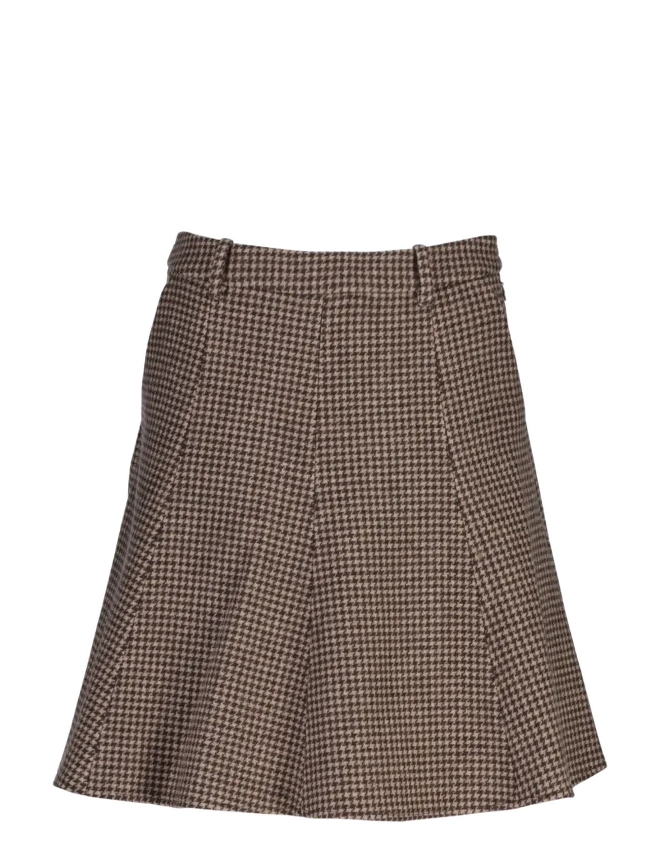 Gant HOUNDSTOOTH FLARE SKIRT - Nederdele - FADED TAUPE / brown